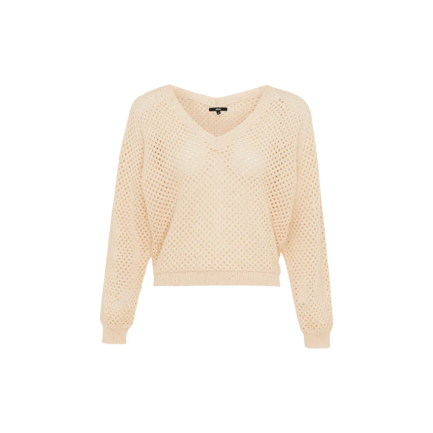 Damen-Strickpullover mit offenem V-Ausschnitt Mexx Sequins
