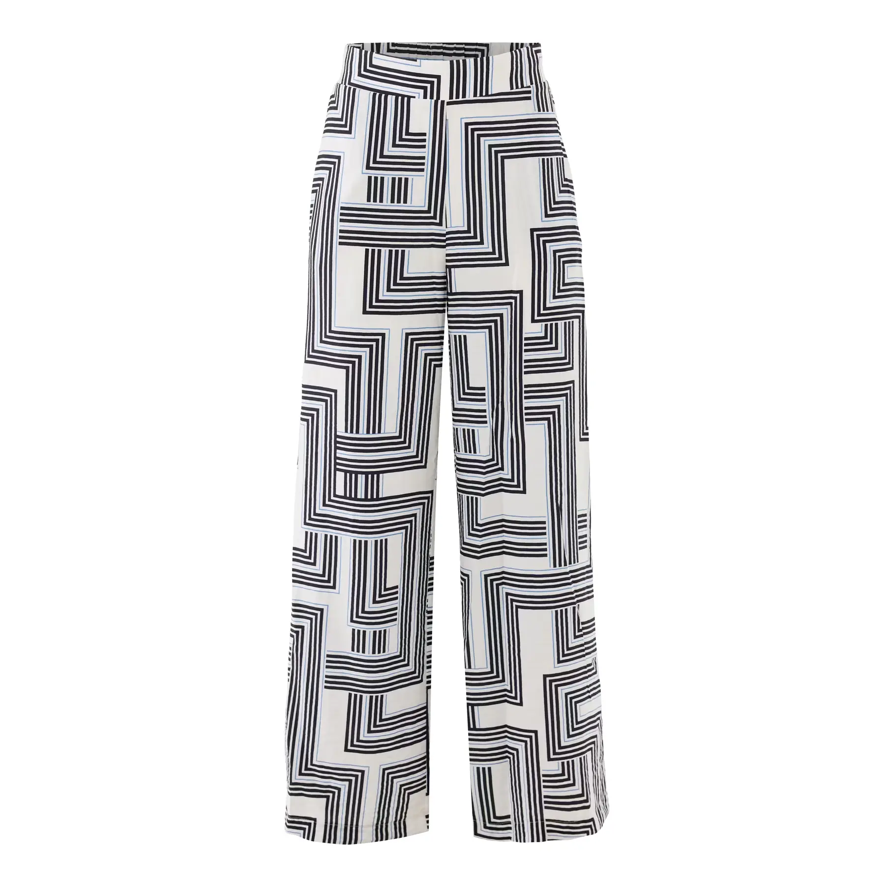 Pantaloni larghi con motivo geometrico donna