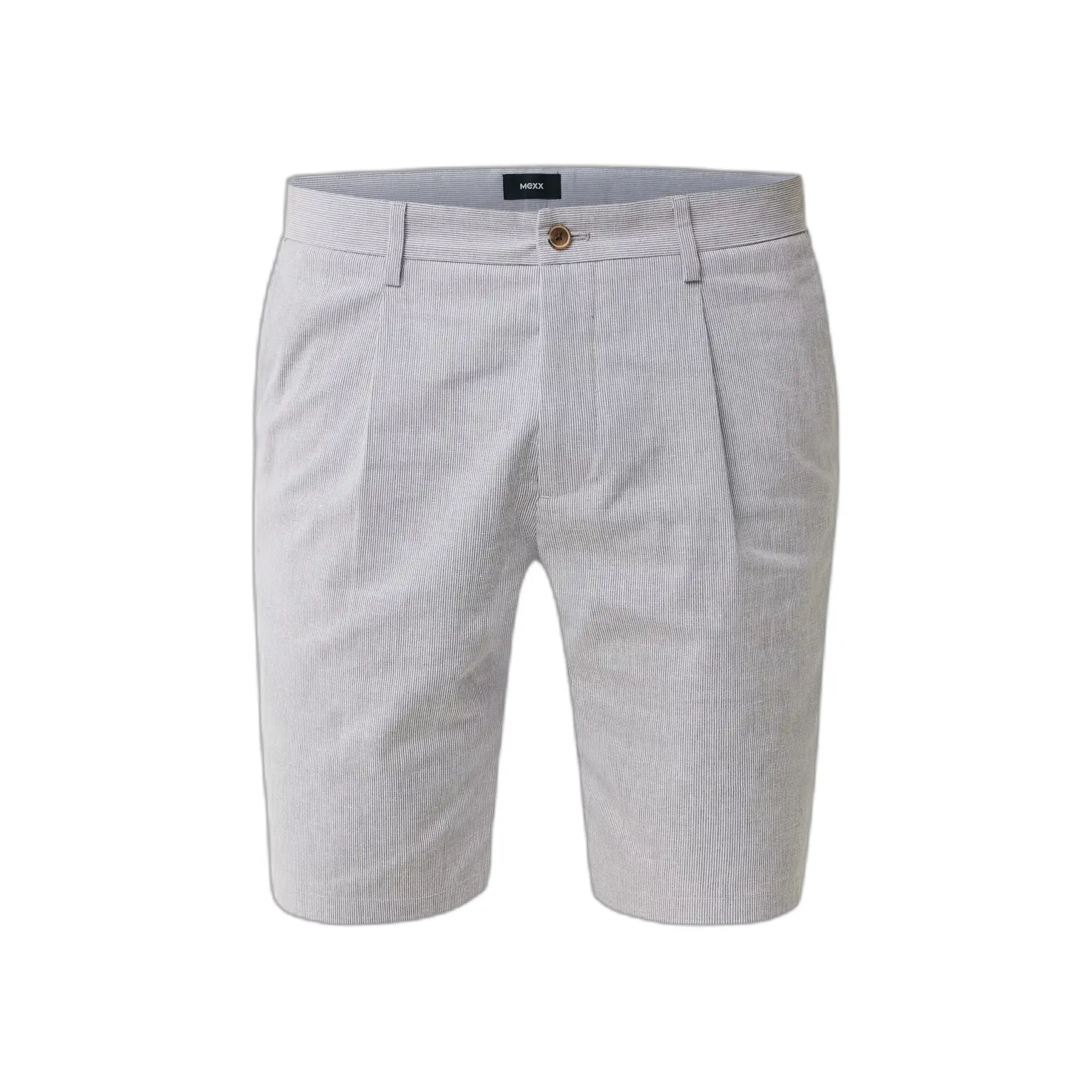Gestreifte Kurzshorts aus Mischleinen Mexx