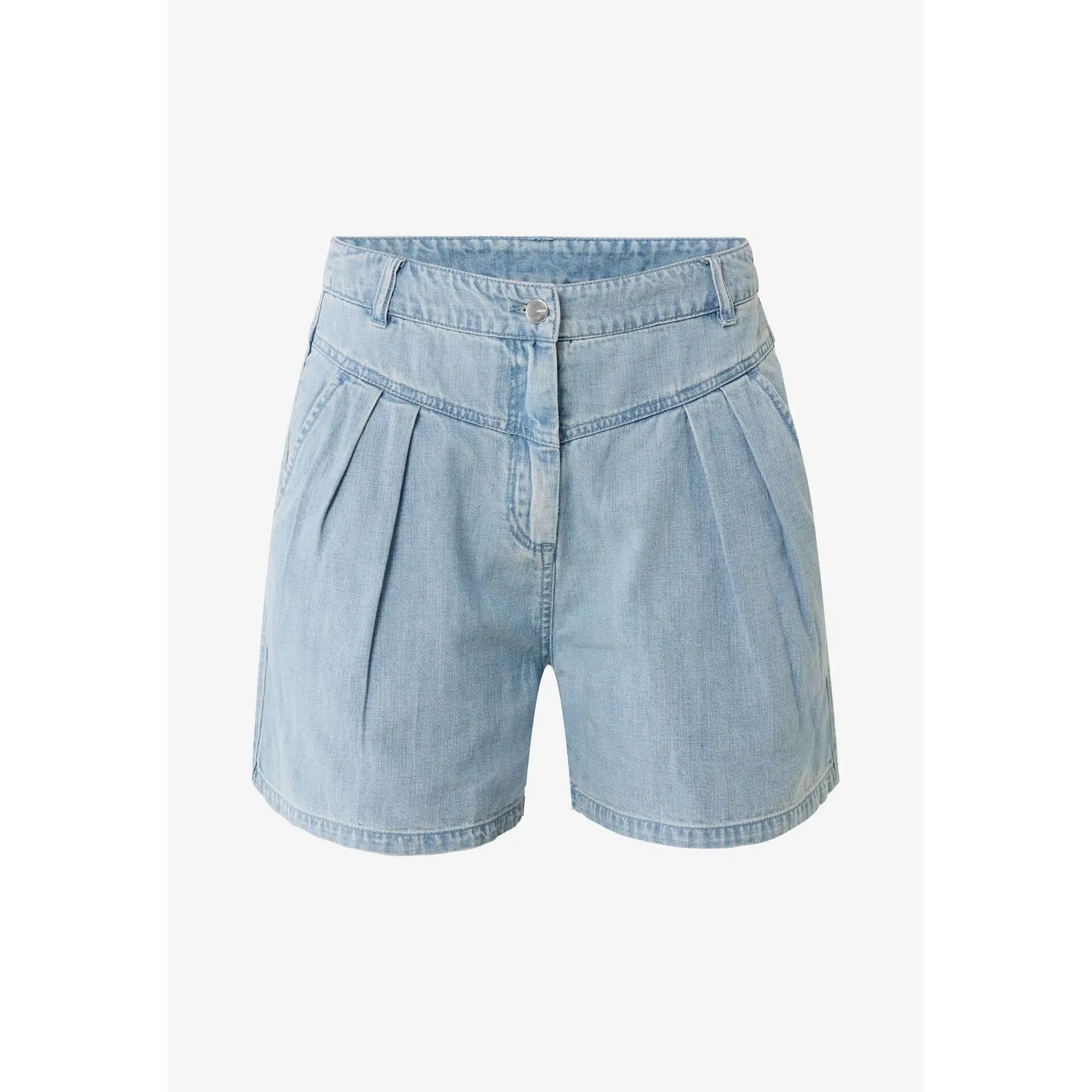 Short in jeans plissettato donna