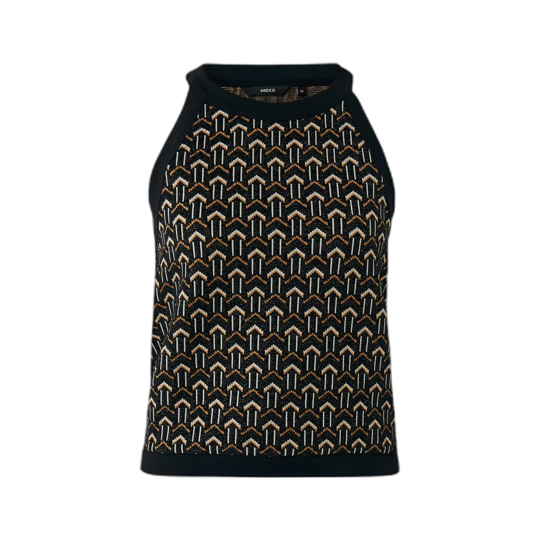 Top con stampa jacquard geometrica donna