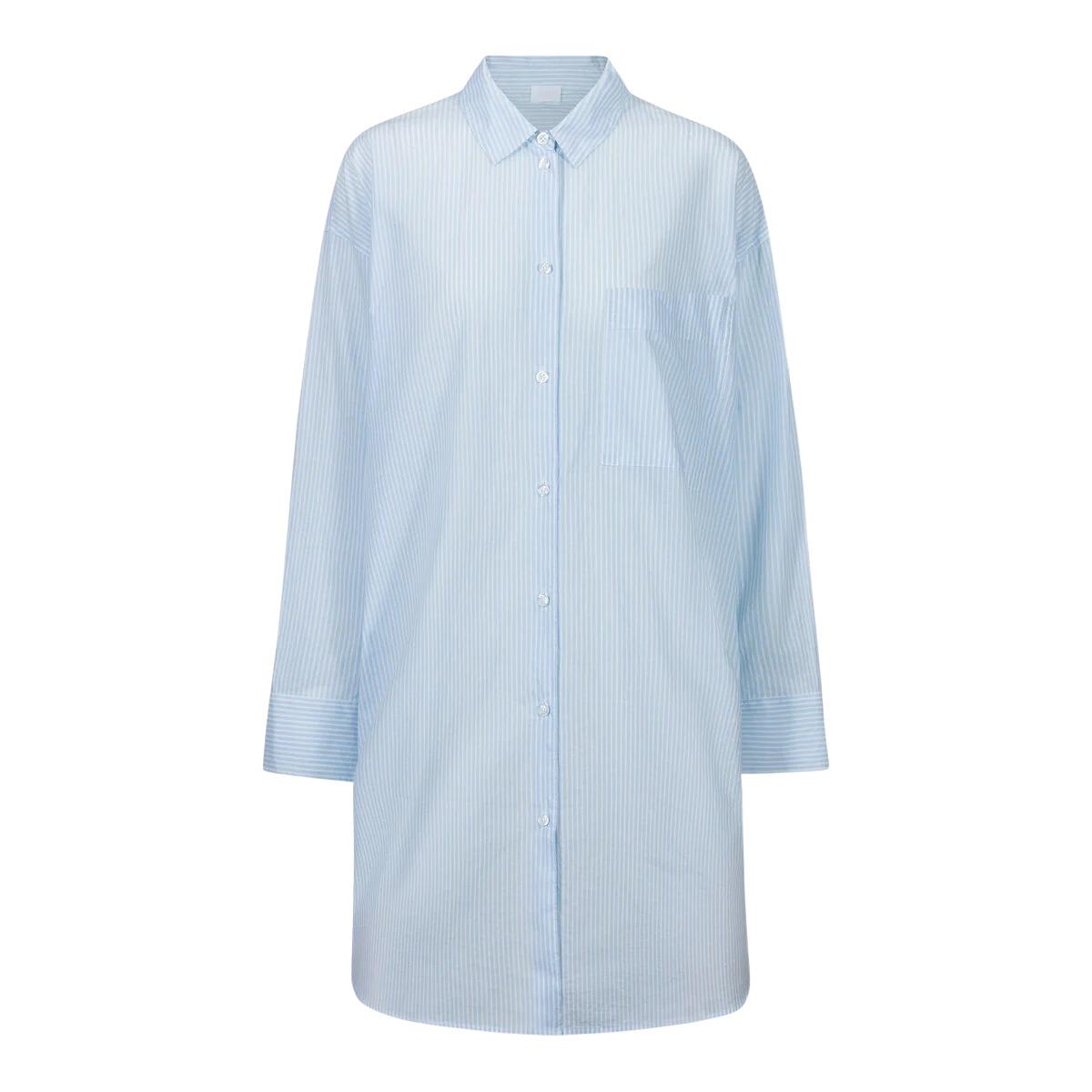 4067946121400 - Nachtkleid mit langen Ärmeln aus gestreiftem Baumwollstoff für Damen Mey