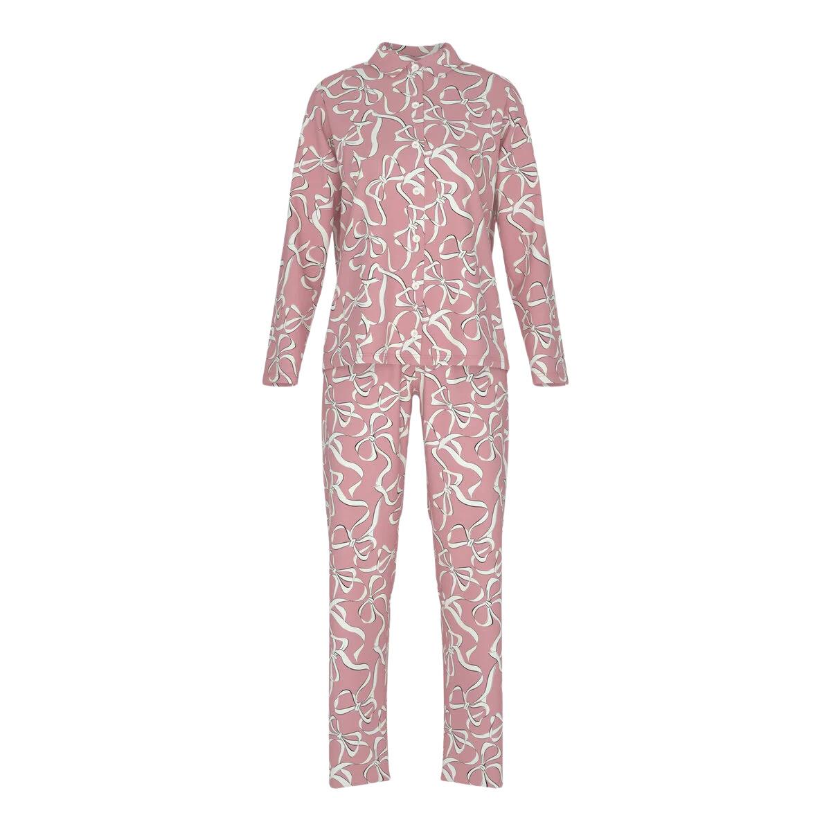 4067946122810 - Vollständig geknöpfter Damen-Langpyjama Mey Pretty Bows