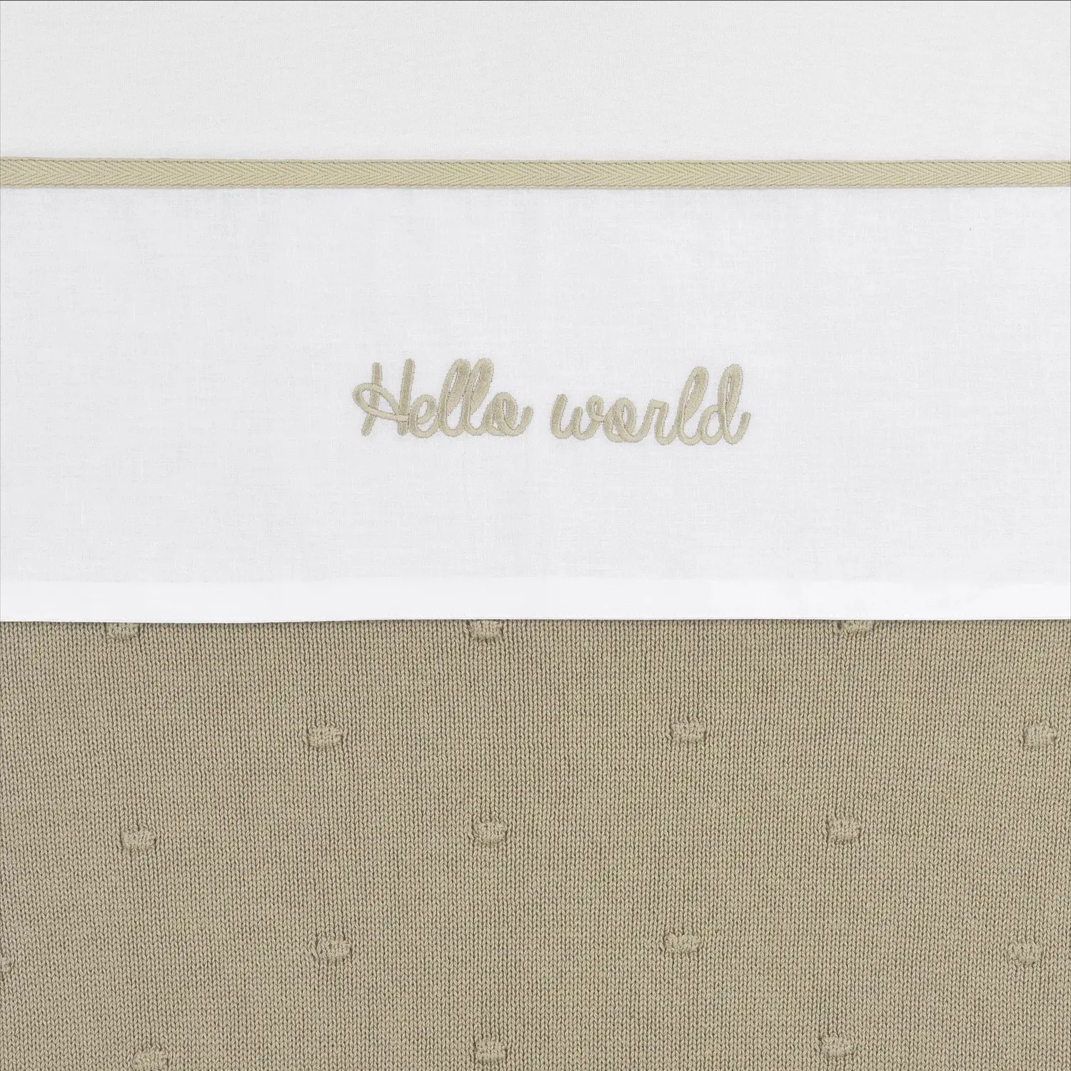 Bettlaken Baby Meyco Baby Hello World 75x100 Cm