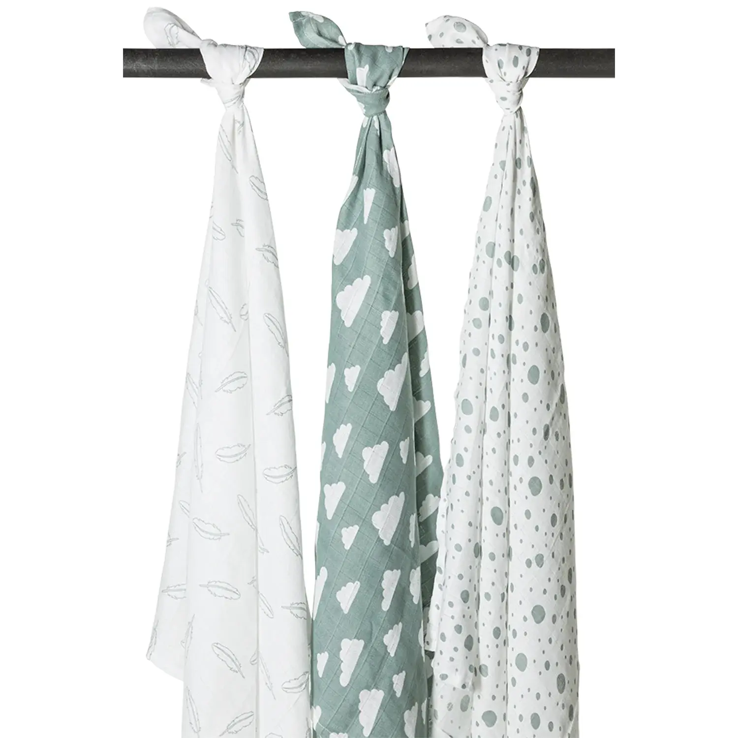 Musselin Lange Baby Meyco Baby (x3)
