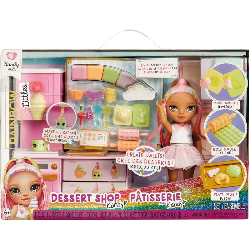 Puppe und Knetmasse Mga Rainbow High