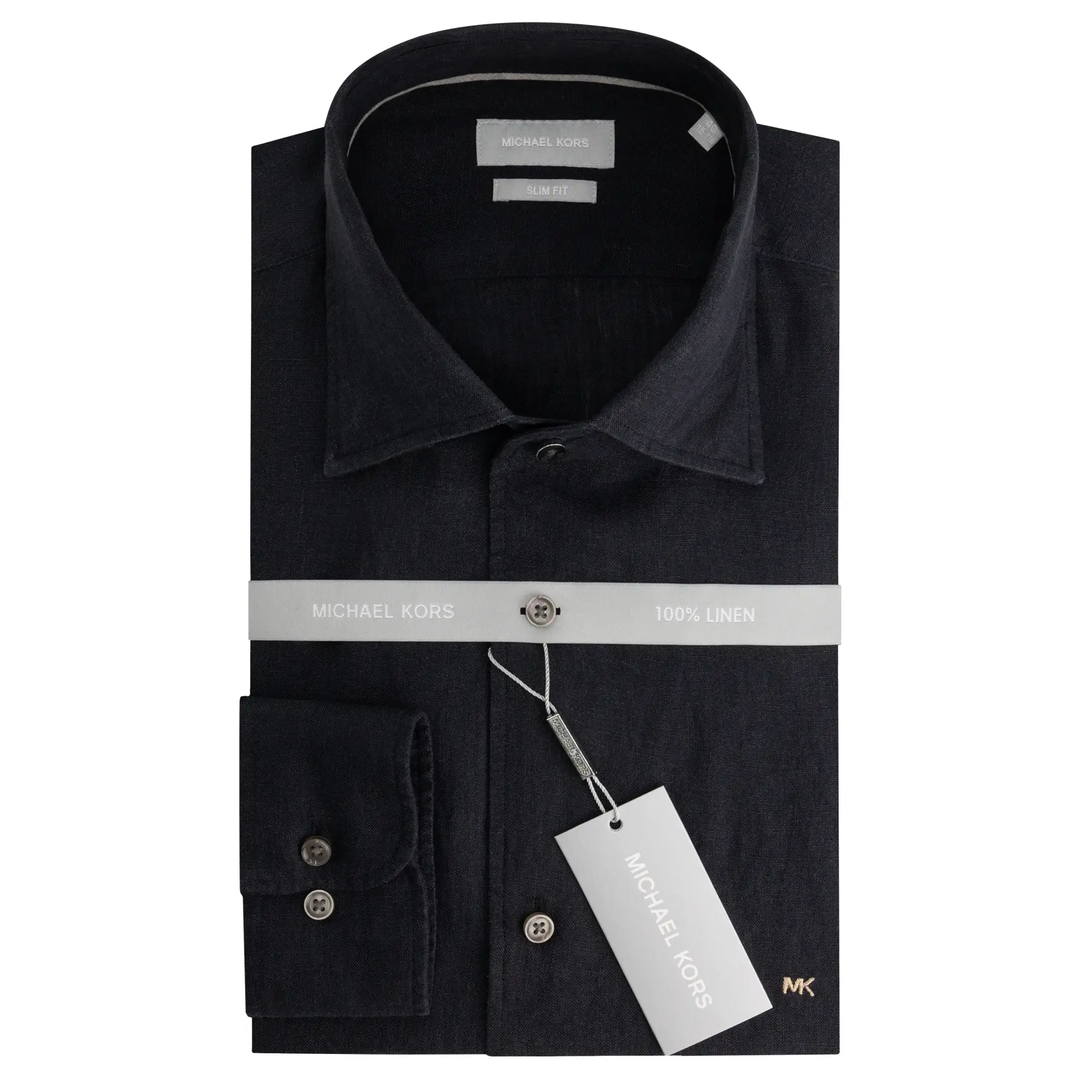 Image of Hemd Michael Kors One Pièce Collar Linen Slim