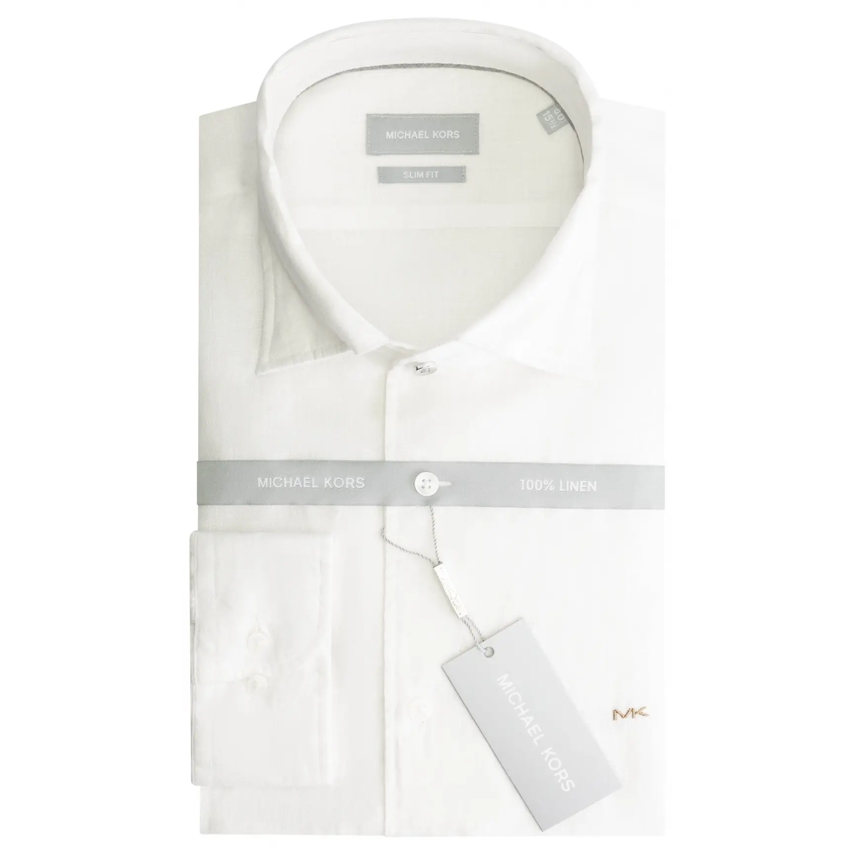 Hemd Michael Kors One Pièce Collar Linen Slim