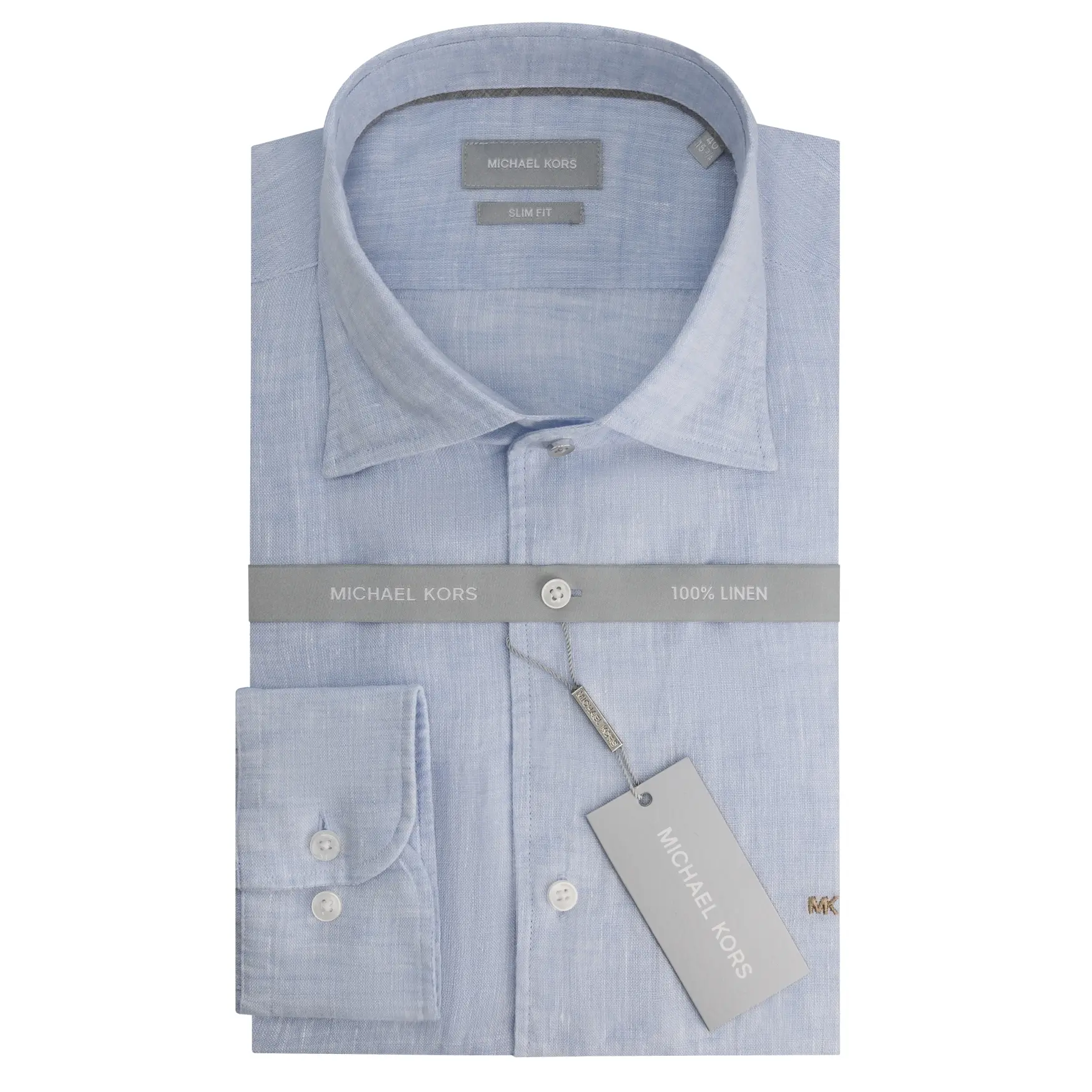 Hemd Michael Kors One Pièce Collar Linen Slim
