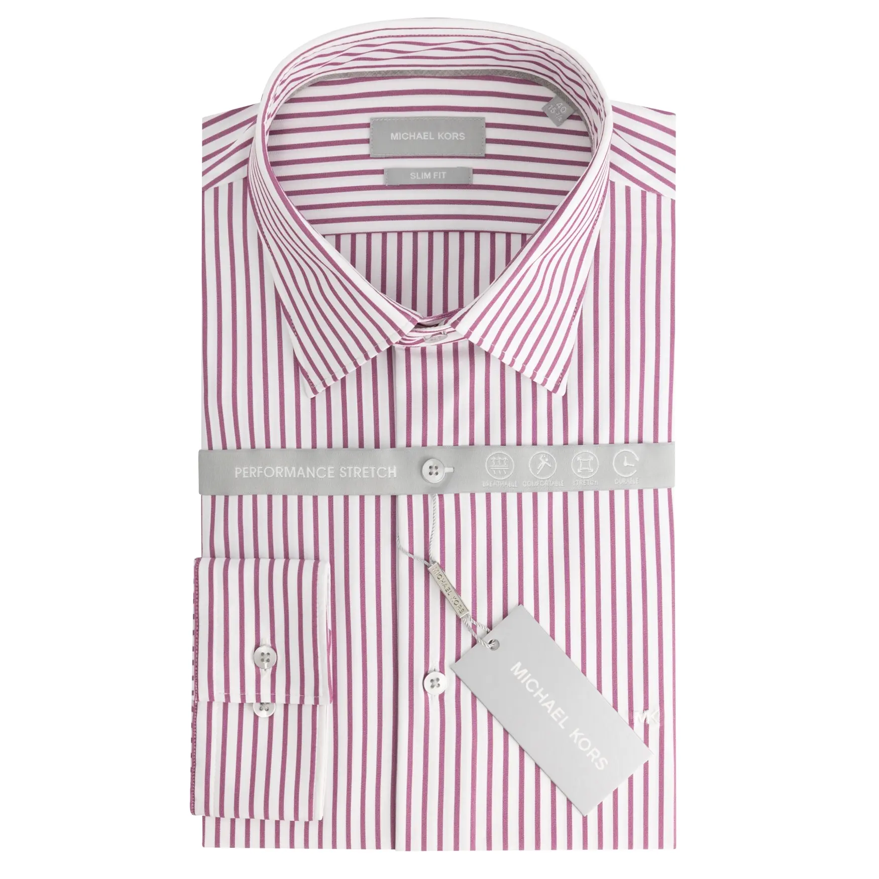 Image of Hemd Michael Kors Perform Stretch Stripe Slim