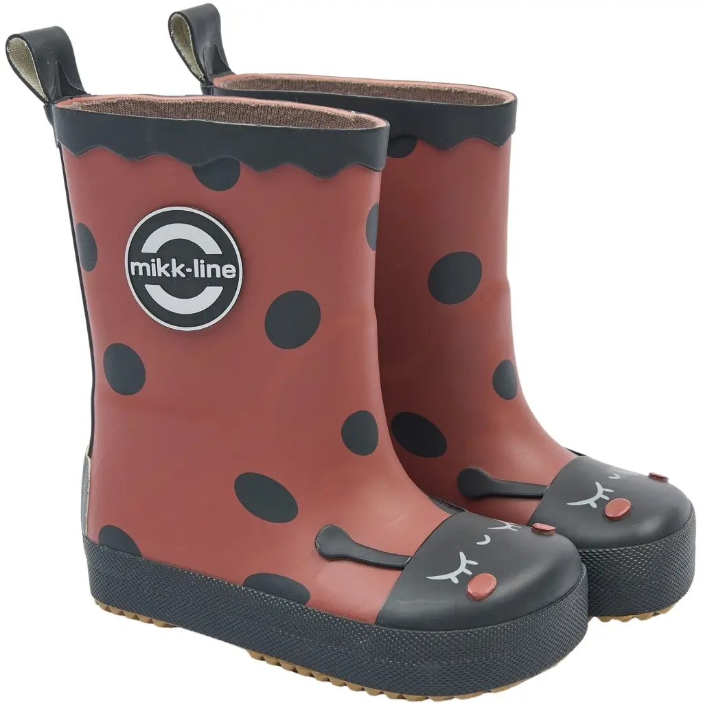 Kinderlaarzen Mikk-Line Wellies Ladybug - Barefoot