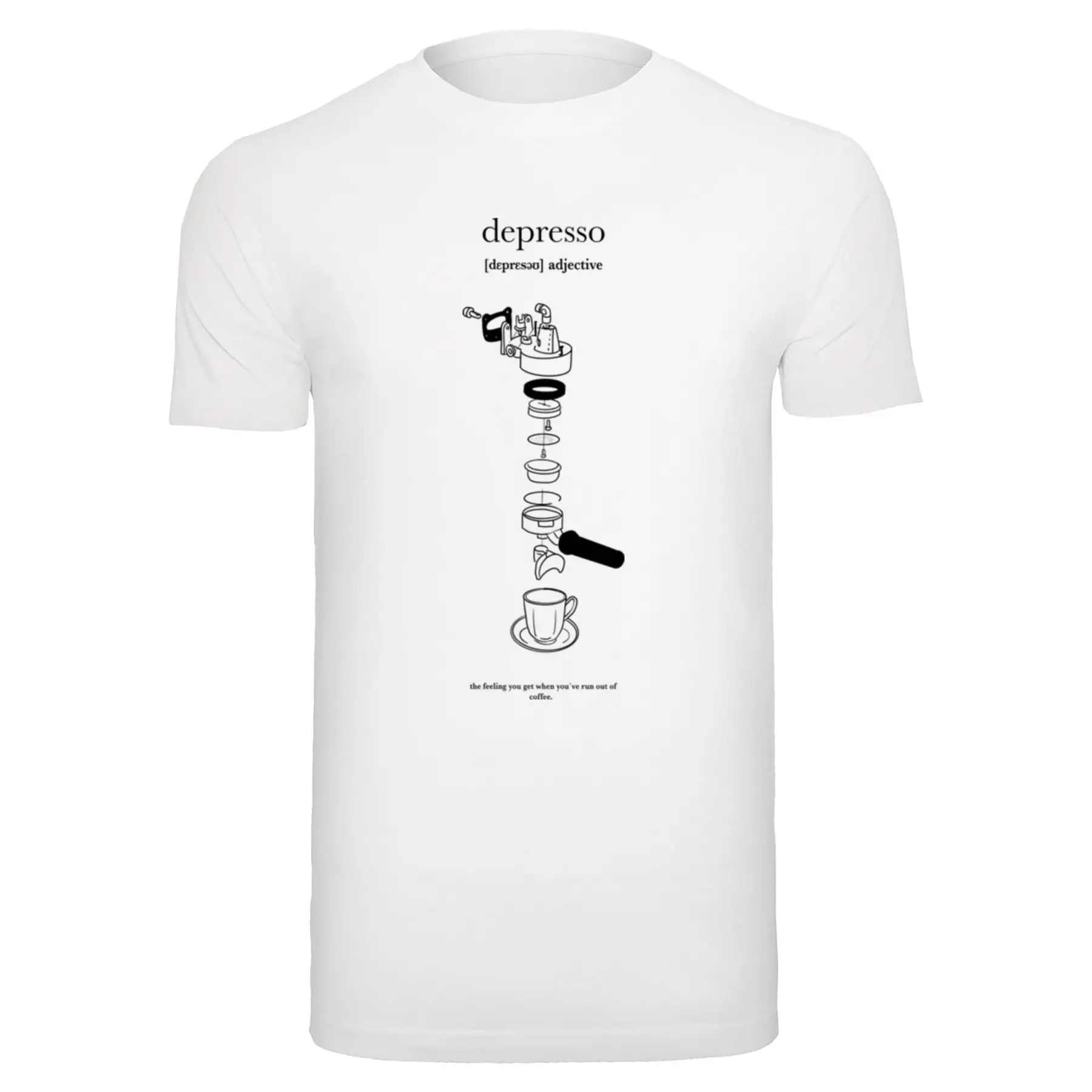 Mister Tee Unisex Blanc T-Shirt Depresso