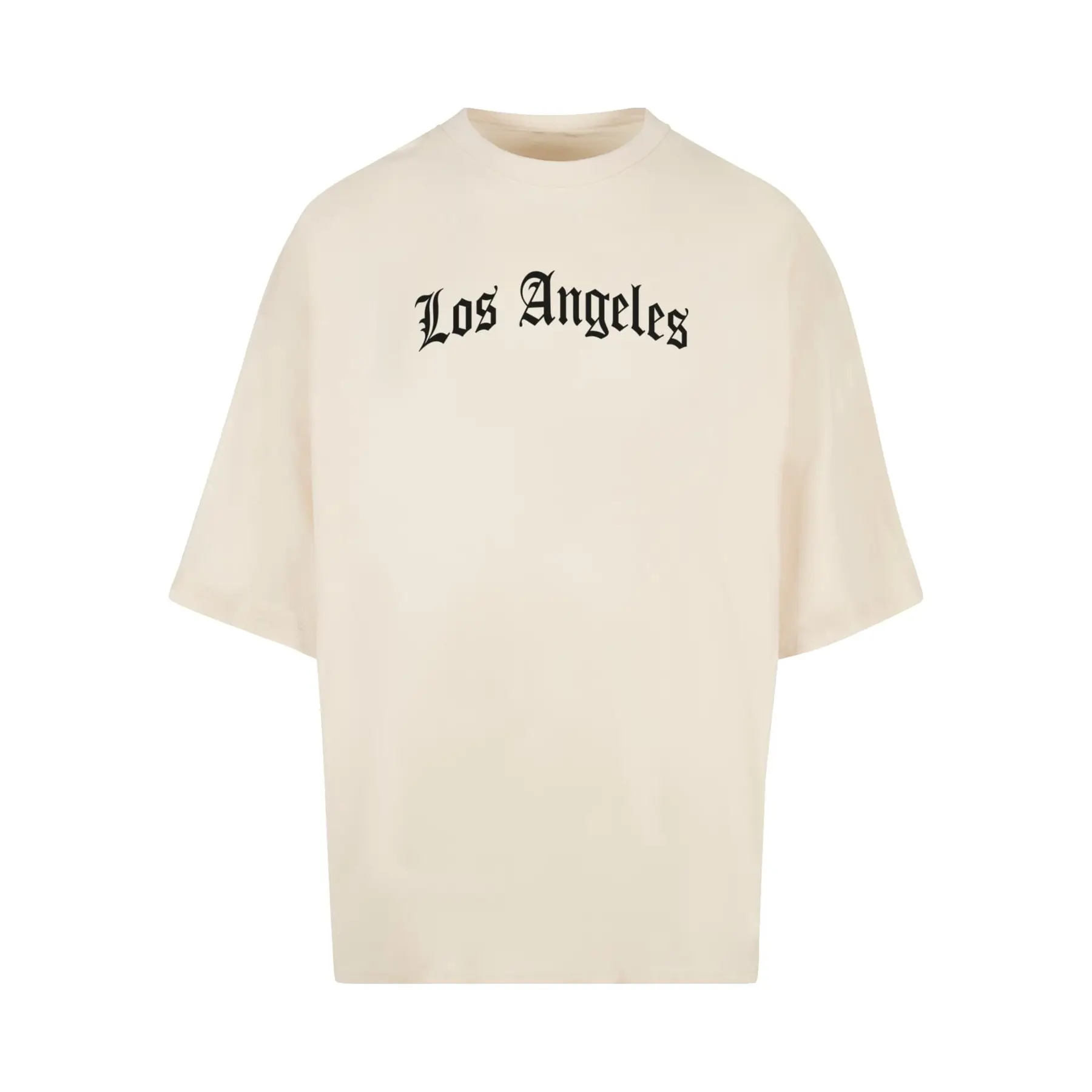 Mister Tee Women's Beige T-Shirt Los Angeles Wording New Huge