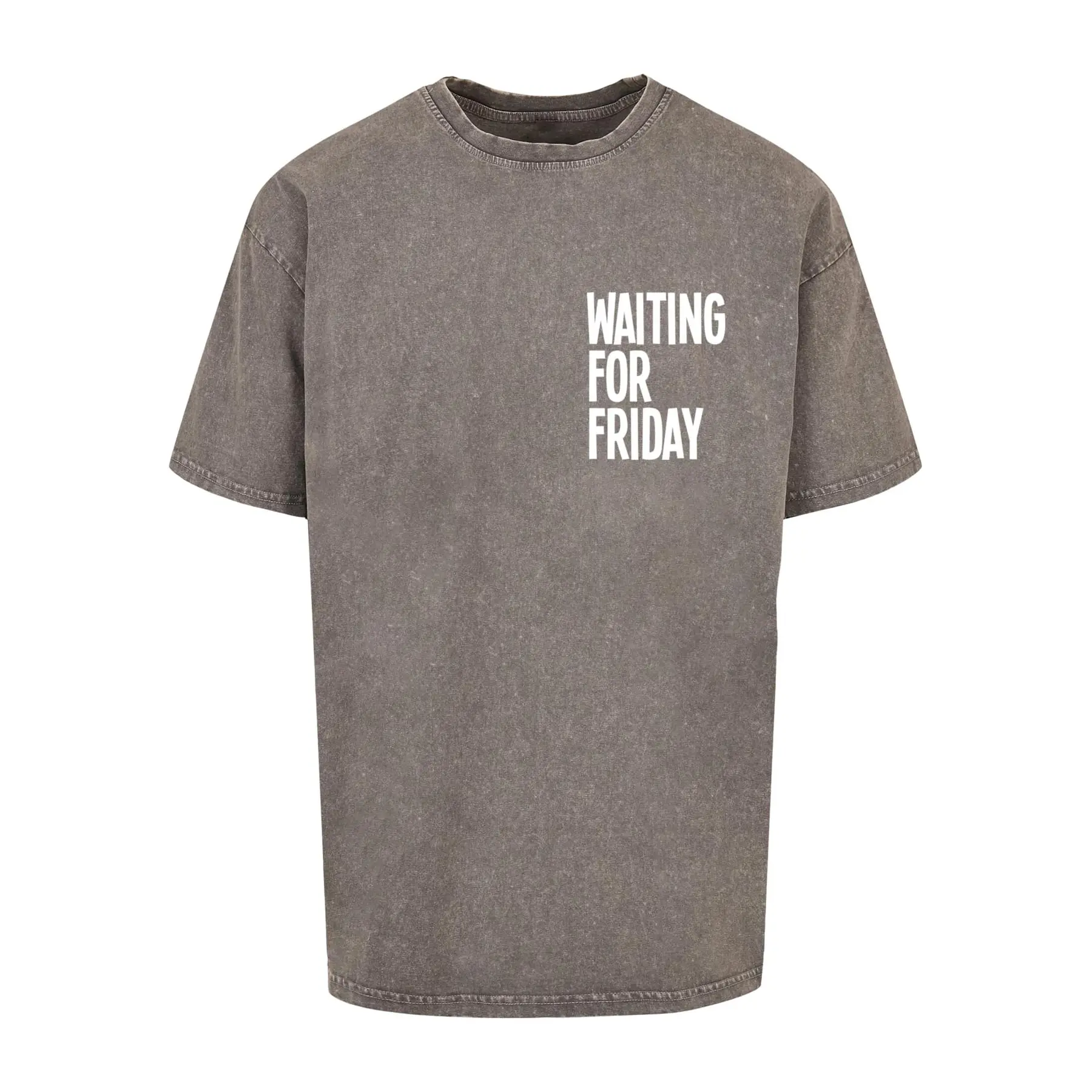 Image of Oversized T-Shirt Mister Tee Waiting For Friday Acid Washed Heavy