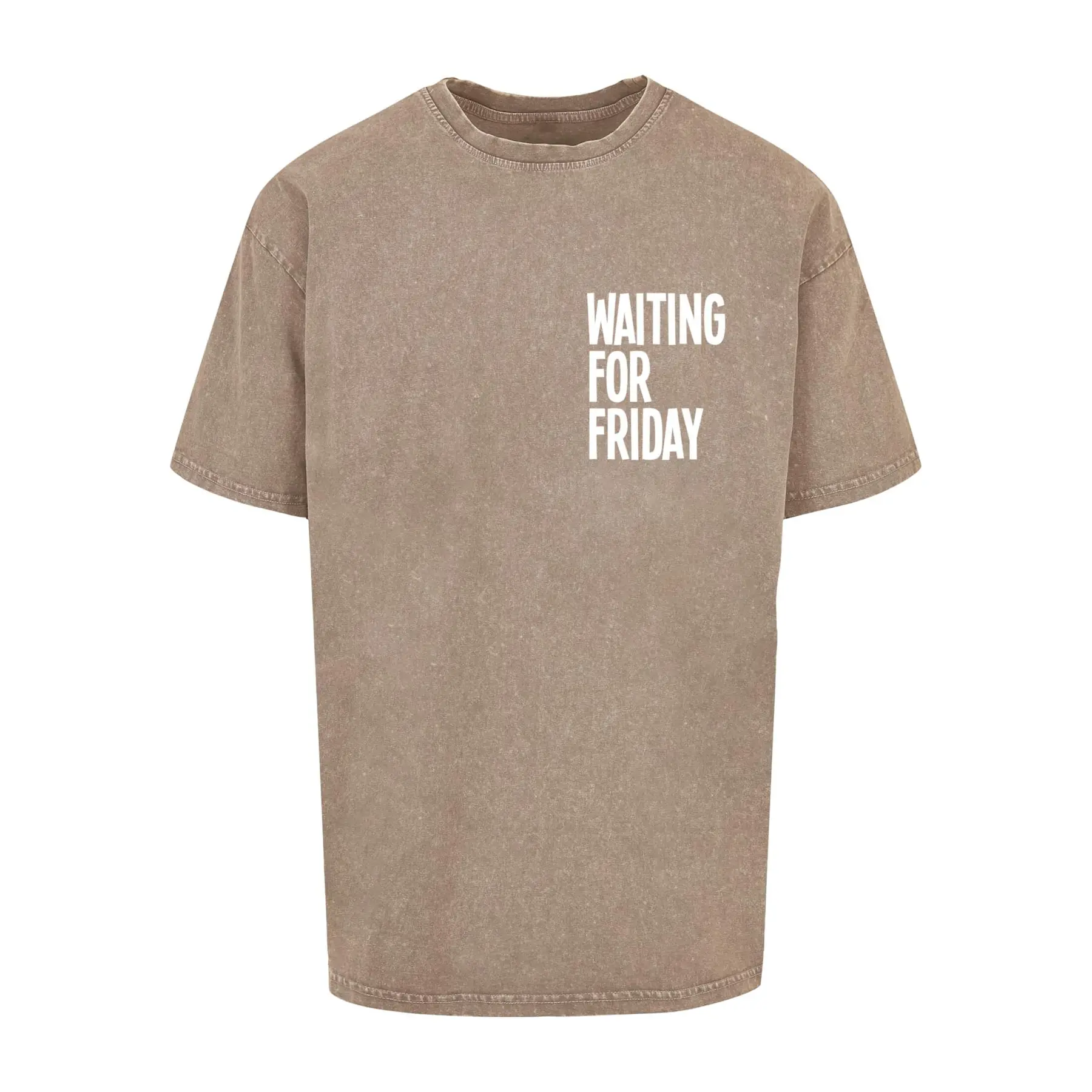 Oversized T-Shirt Mister Tee Waiting For Friday Acid Washed Heavy