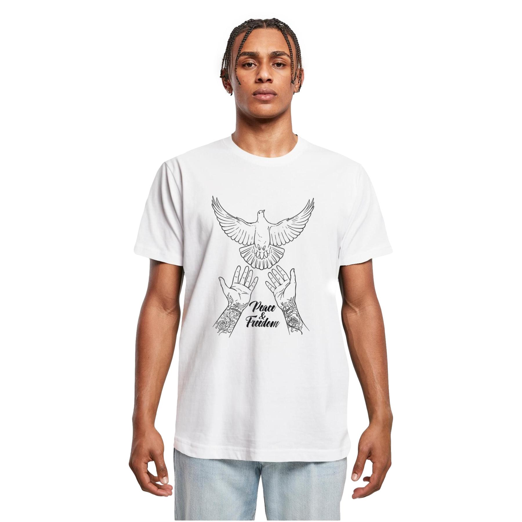 4066051401827 - T-Shirt Mister Tee Peace & Freedom