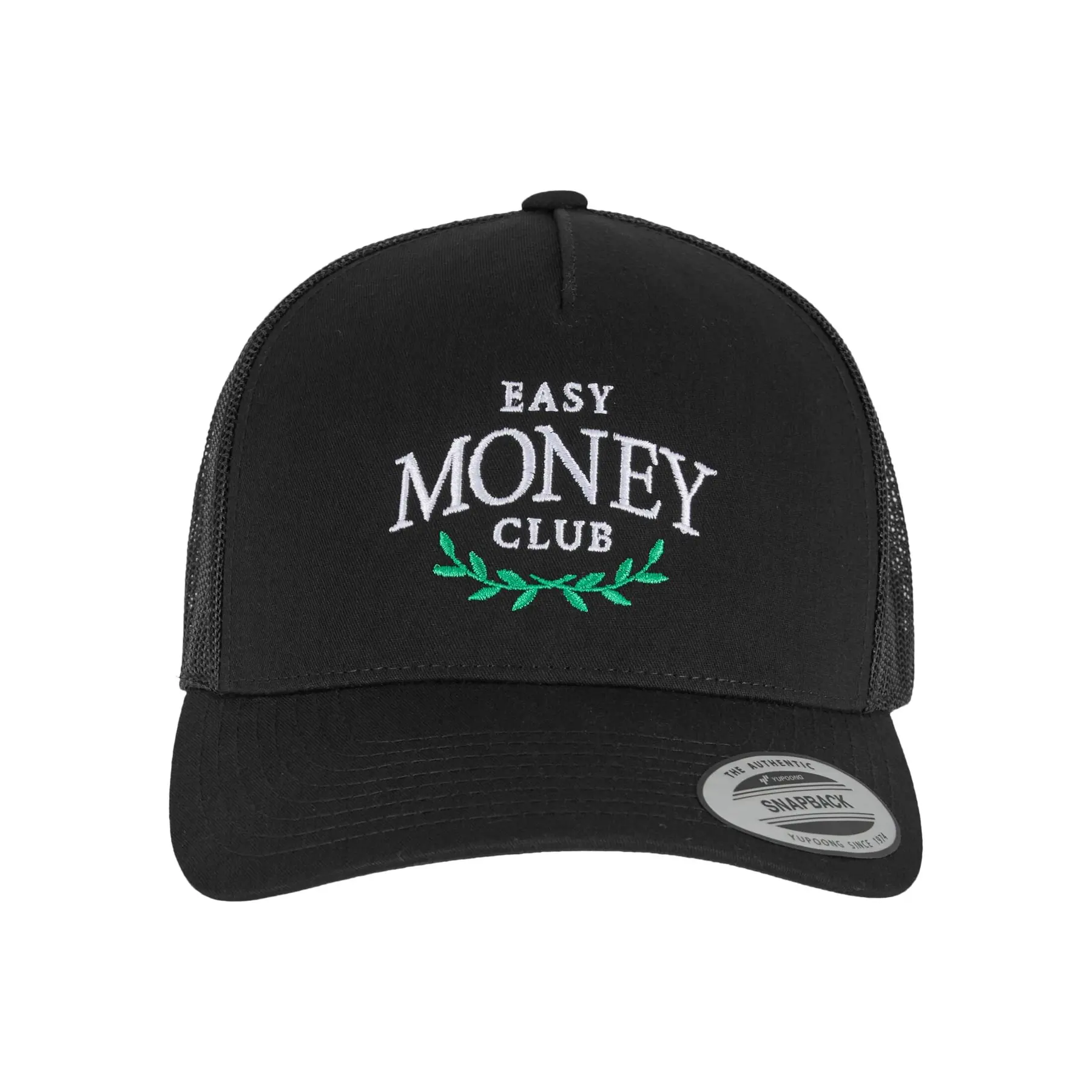 Mister Tee - 5Panel Retro Trucker Cap Easy Money Club Snapback Pet - Zwart