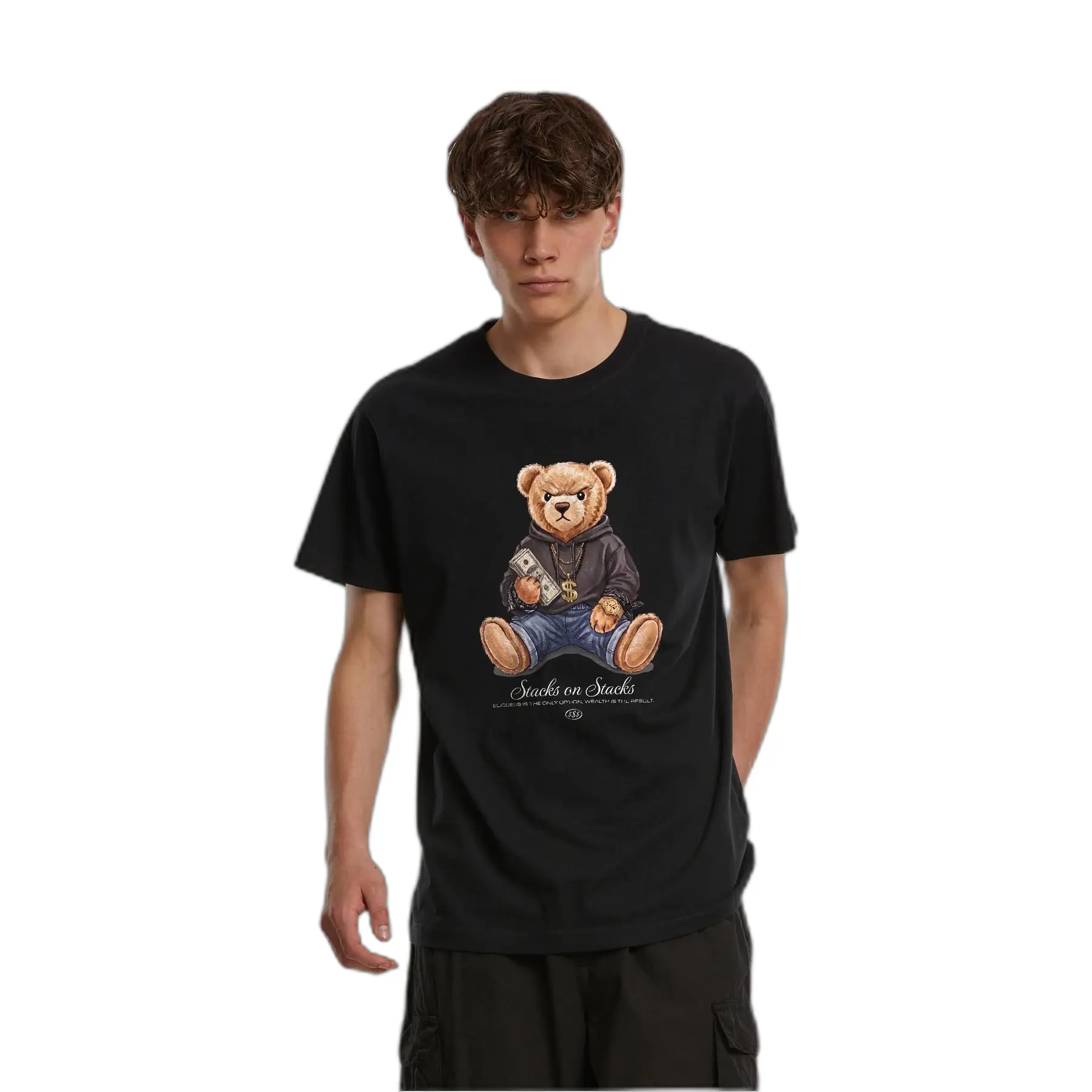 T-Shirt Mister Tee Stacks On Stacks Bear