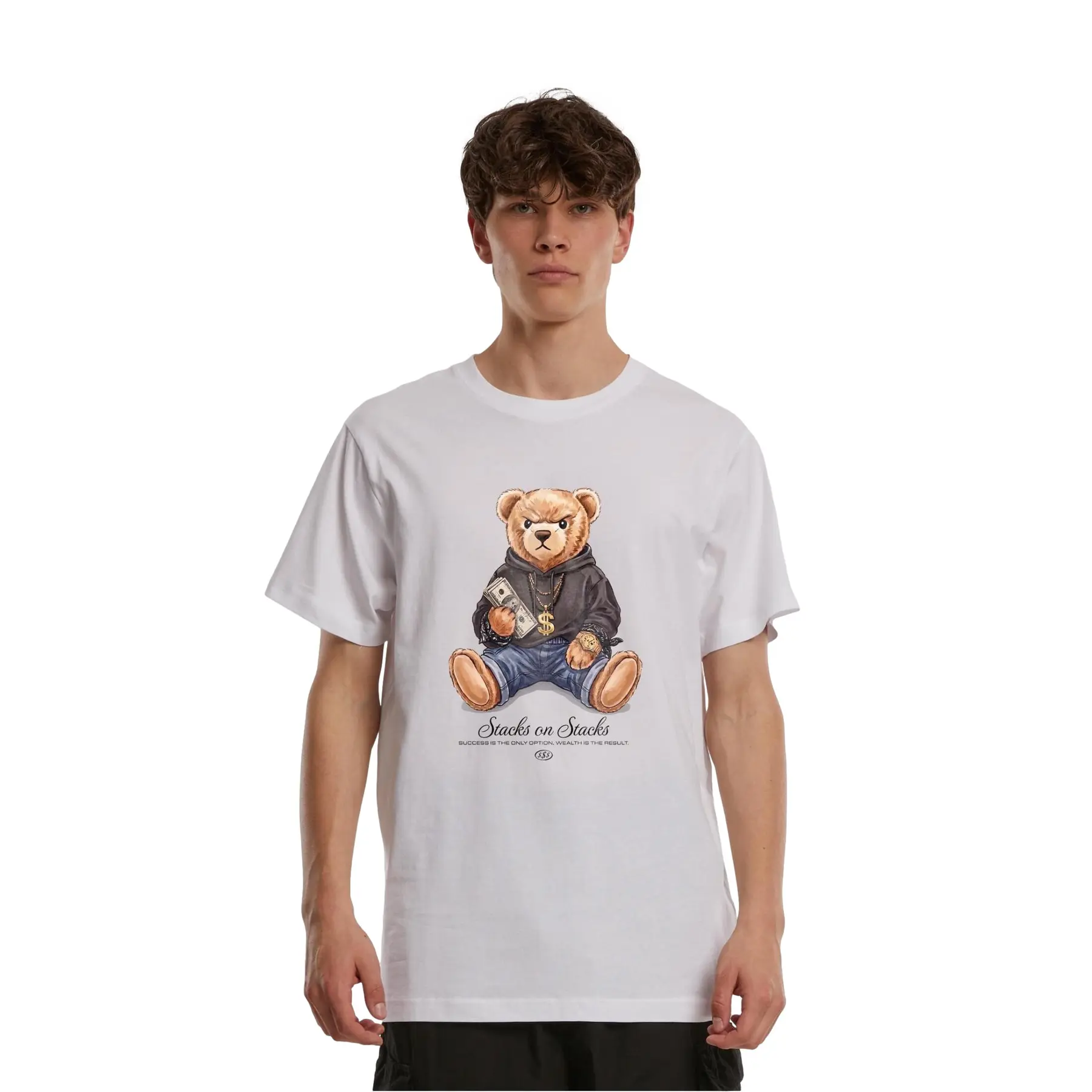 T-Shirt Mister Tee Stacks On Stacks Bear