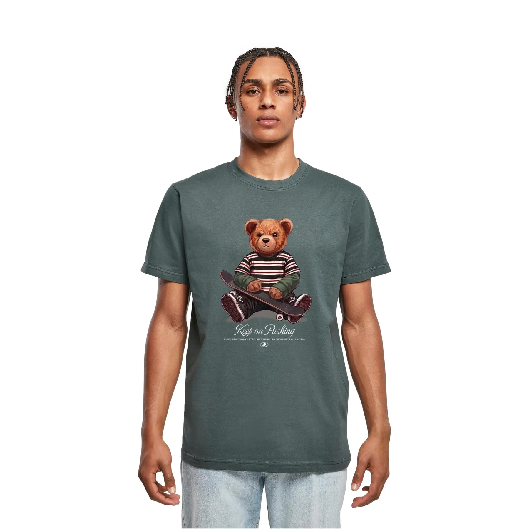 T-shirt Mister Tee Keep on Pushing Bear