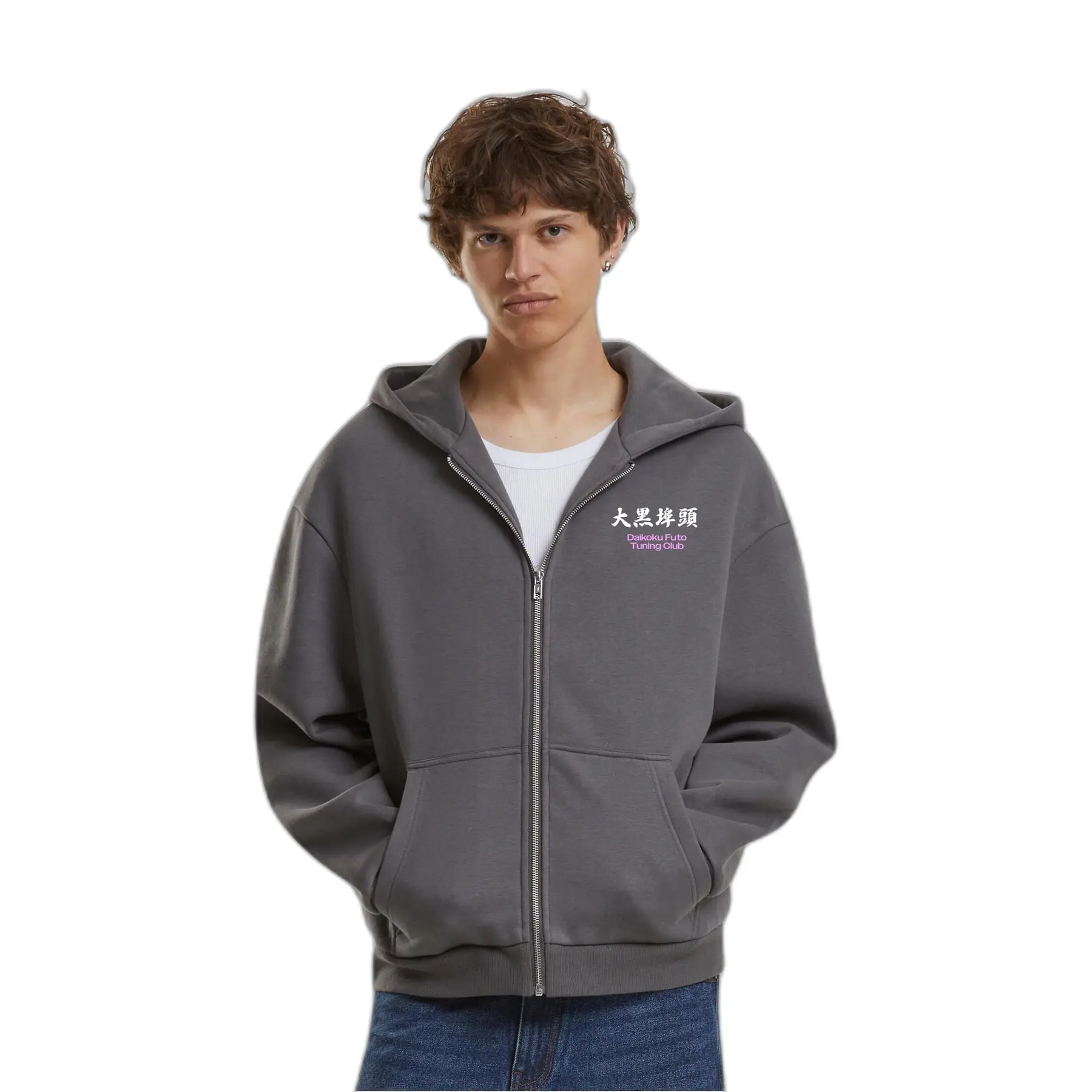 Kapuzensweatshirt mit Reißverschluss Mister Tee Yokohama Race Two