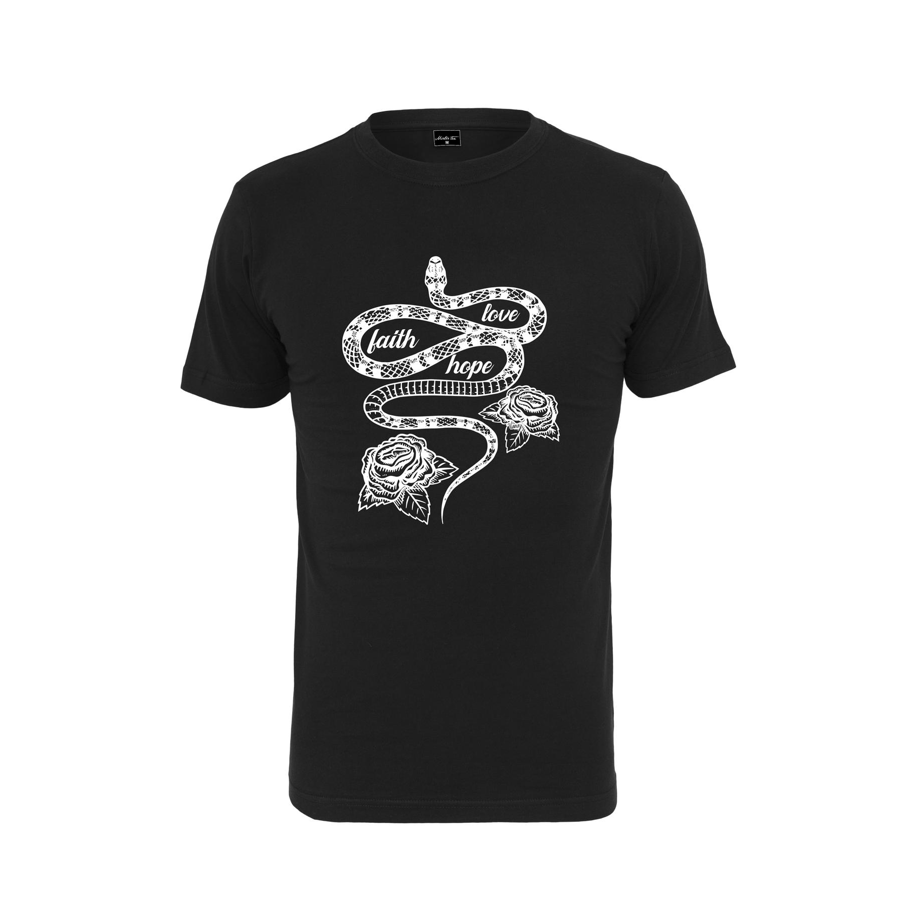 4053838990193 - T-Shirt Mister Tee Snake Love Faith Hope
