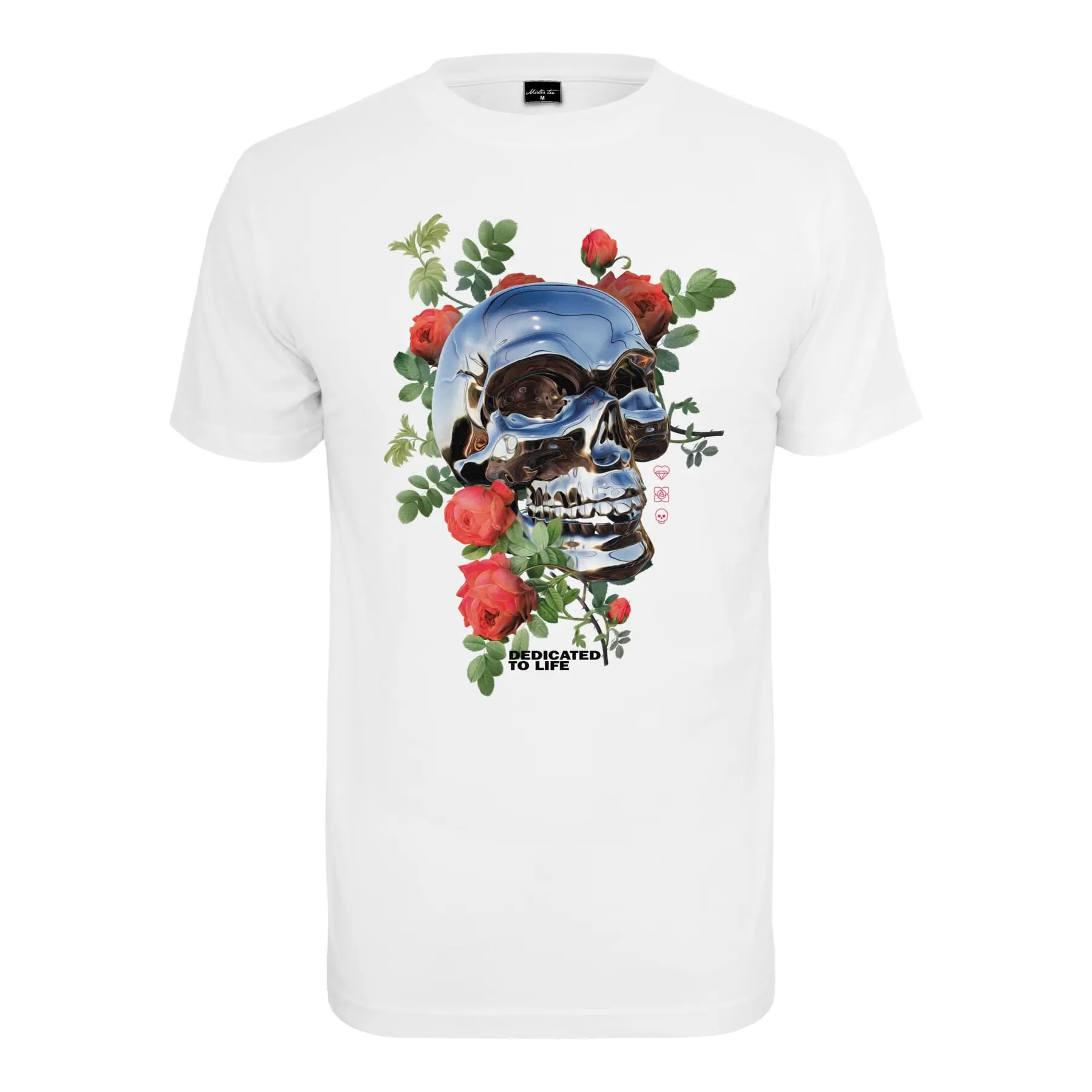 4066051336723 - T-Shirt Mister Tee Chrome Skull