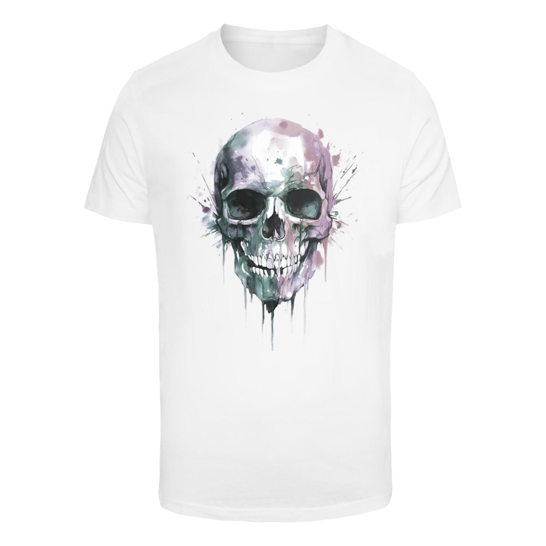 4070058035855 - T-Shirt Mister Tee Colorful Skull