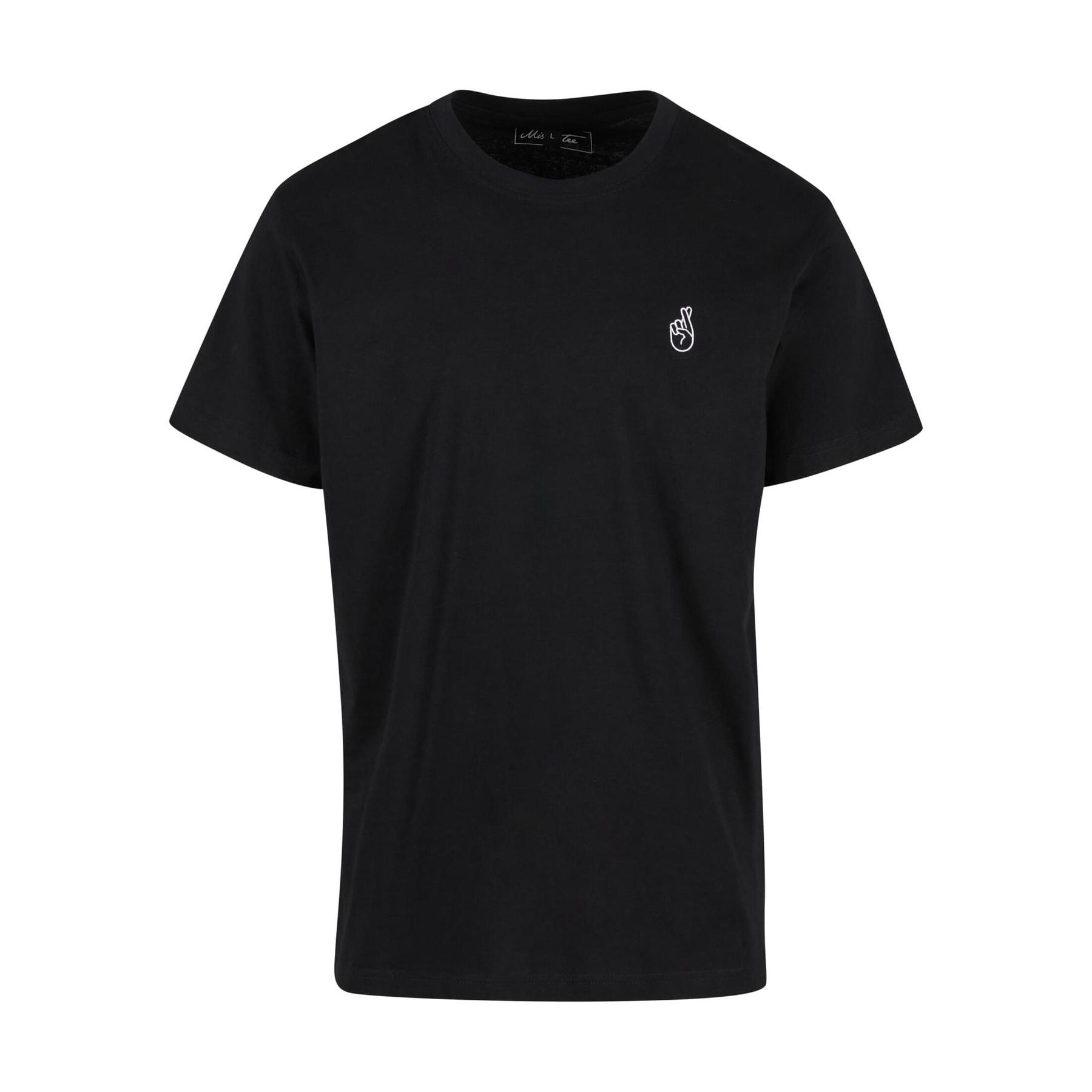 4070058043072 - T-Shirt Mister Tee Crossed Fingers Handsign EMB