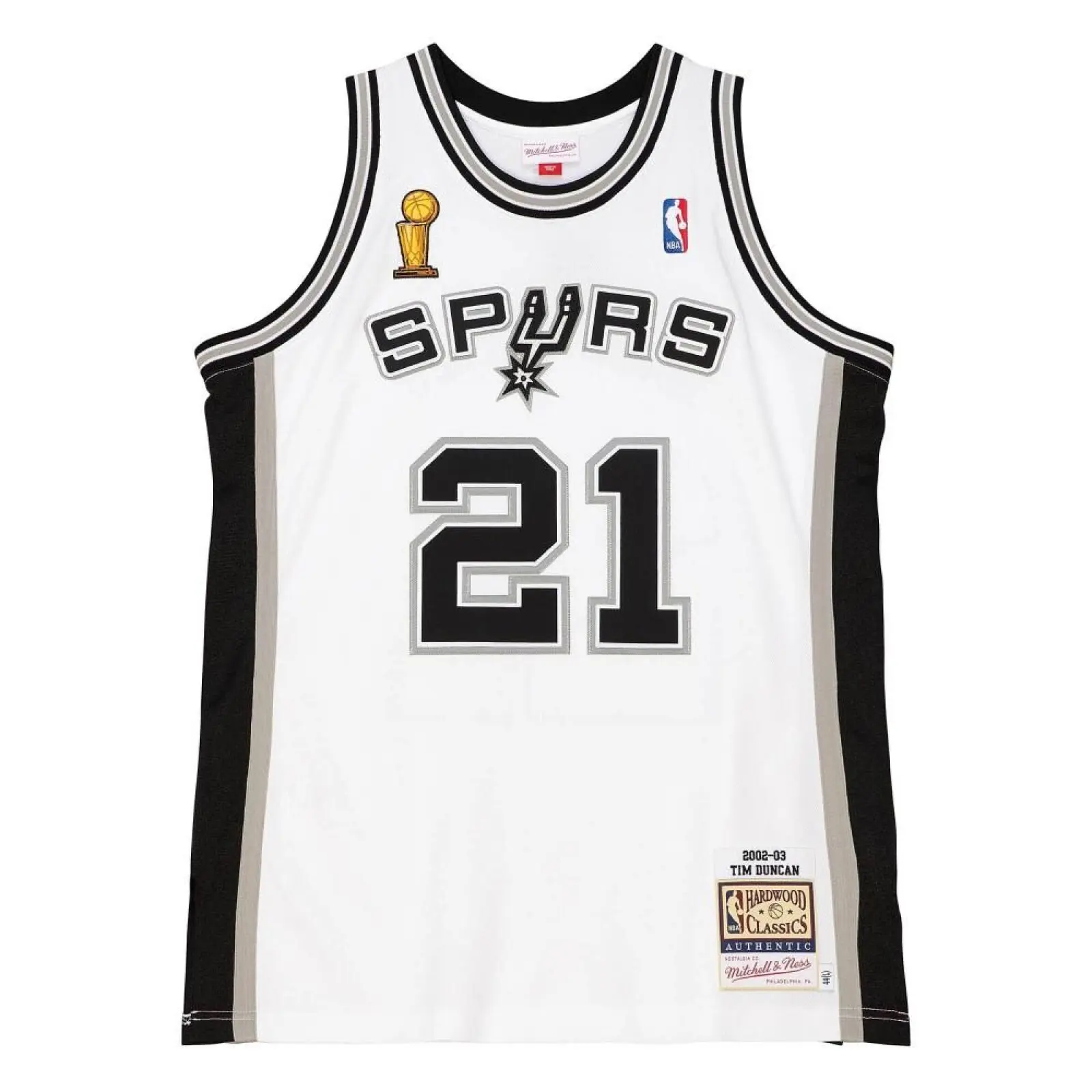 0196294447604 - NBA-Trikot San Antonio Spurs Home Finals Tim Duncan 2002