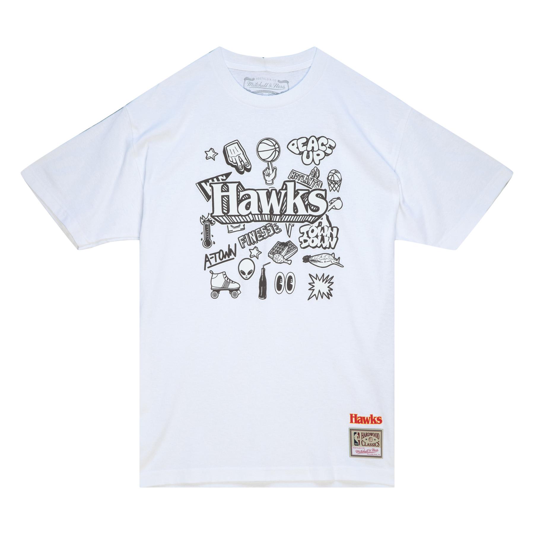 0195563480823 - T-Shirt Atlanta Hawks NBA Doodle