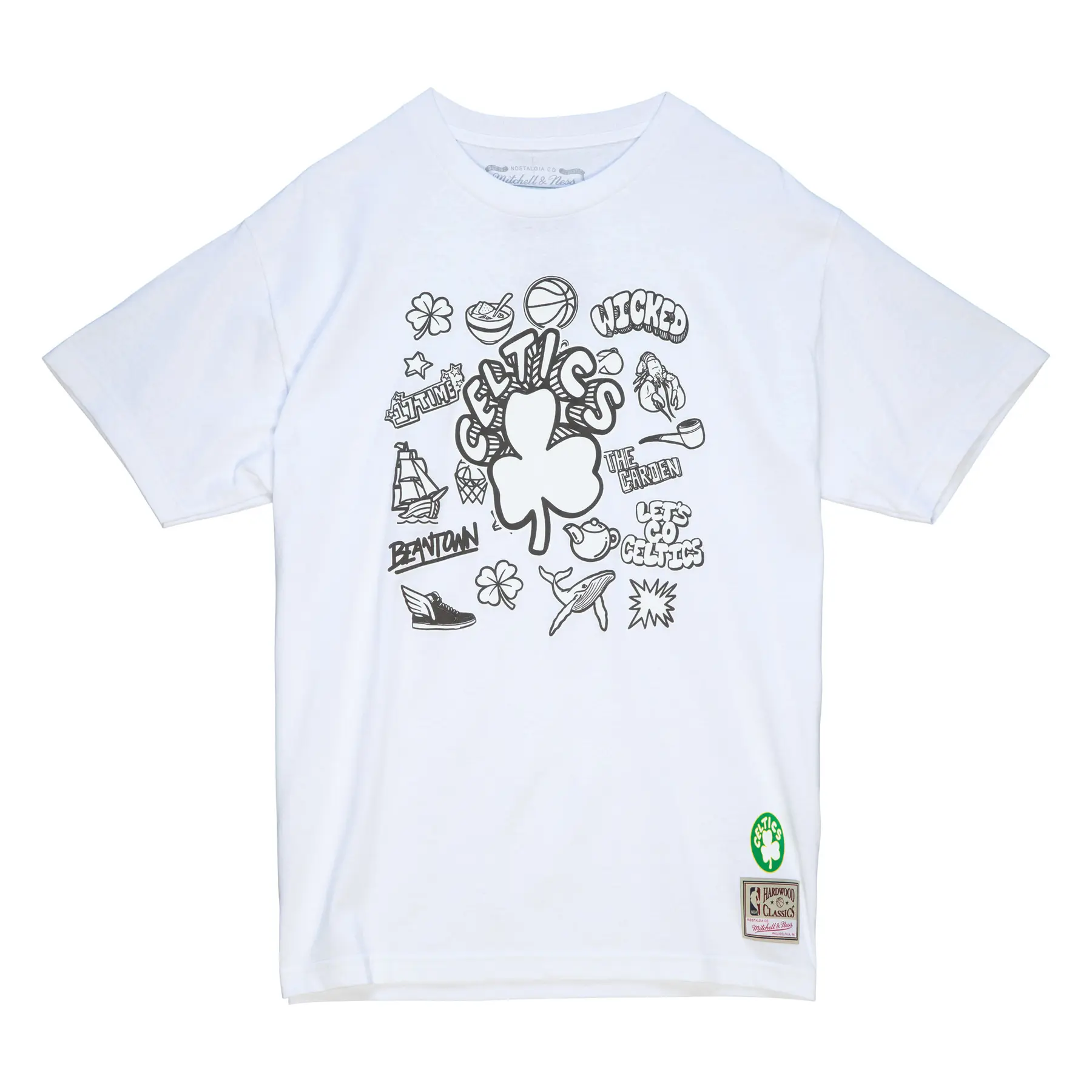 0195563681022 - T-Shirt Boston Celtics NBA Doodle
