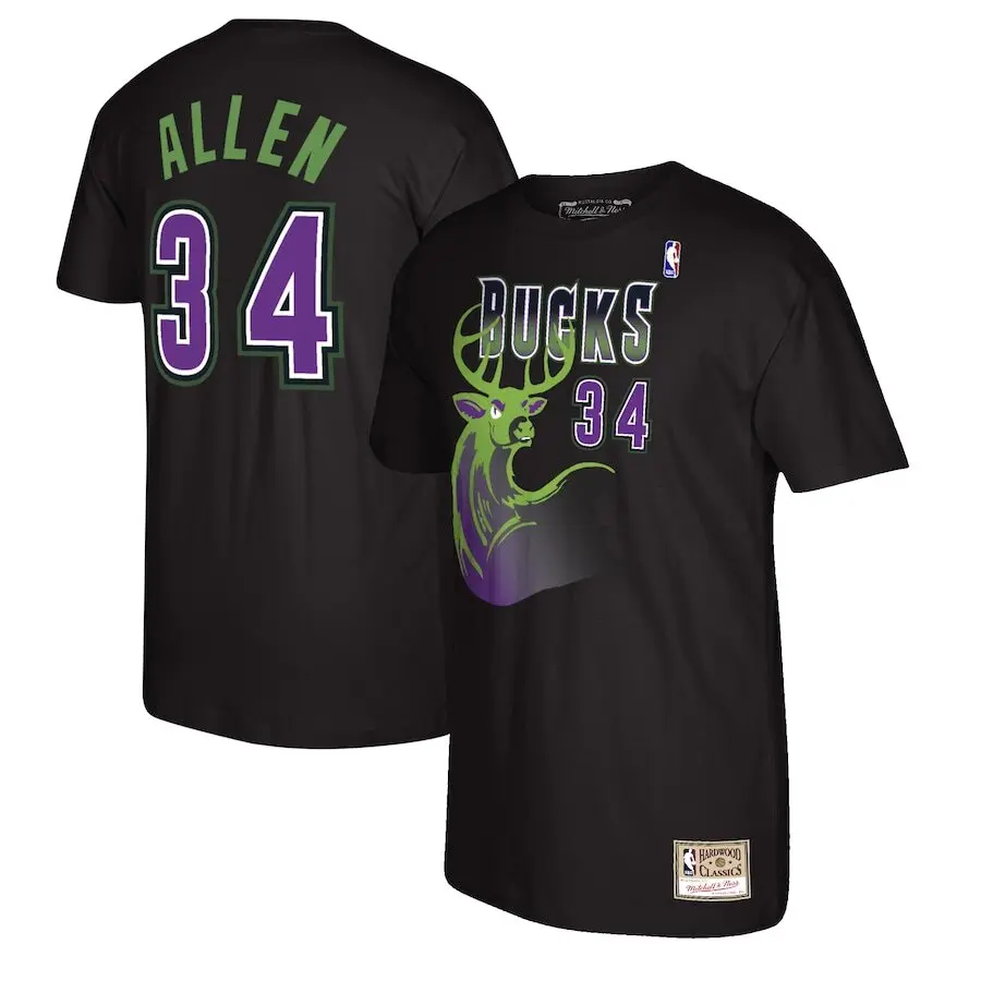 0195563462201 - T-Shirt Milwaukee Bucks NBA Script N&N Bucks Ray Allen 0195563462201 - T-Shirt Milwaukee Bucks NBA Script N&N Bucks Ray Allen