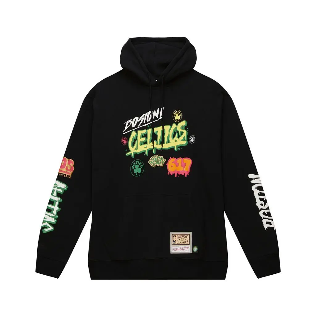 0196294498217 - Kapuzen-Sweatshirt mit Slap-Sticker Boston Celtics