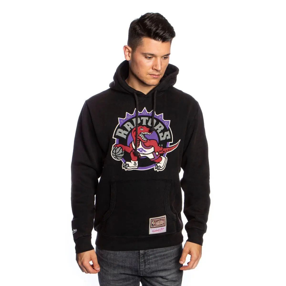 0196294346891 - Mitchell & Ness NBA Team Logo - Toronto Raptors Hoodie Gr M Herren Schwarz