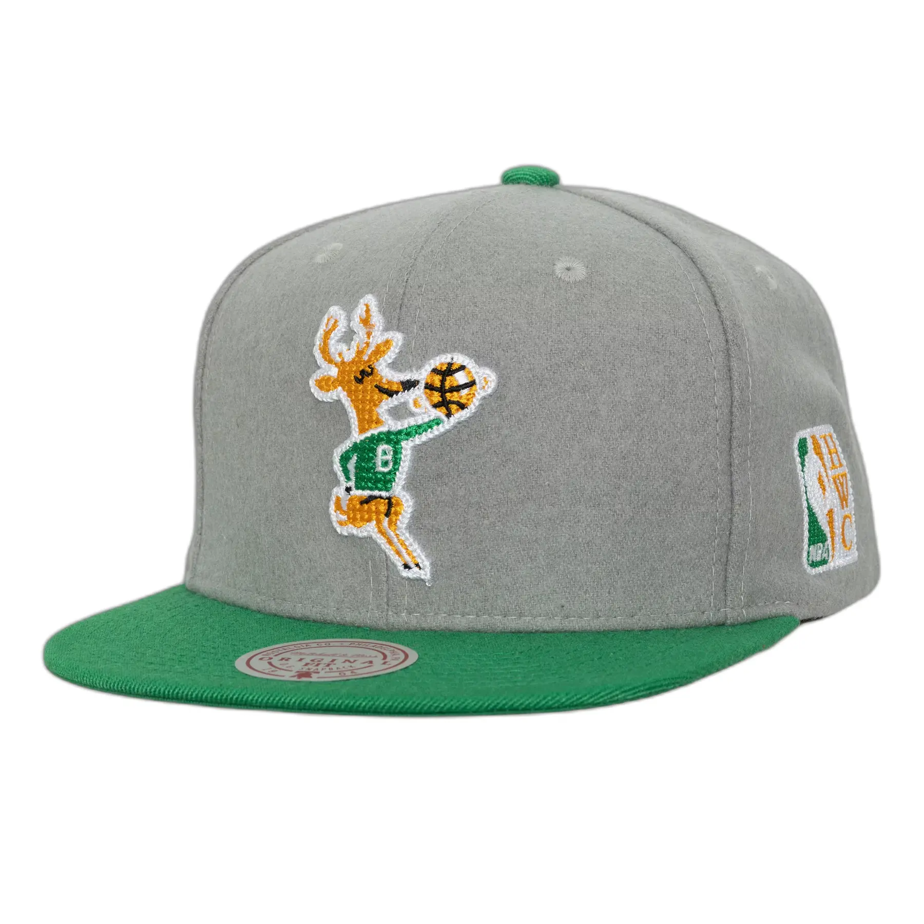 0197932496169 - Snapback Cap Melt Stitch Milwaukee Bucks