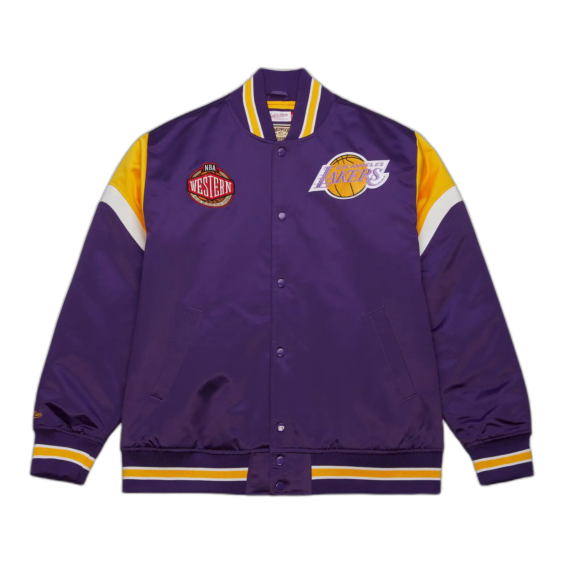 0196294124611 - Mitchell & Ness NBA Heavyweight Satin LA Lakers Leichte Jacke Gr XL Herren