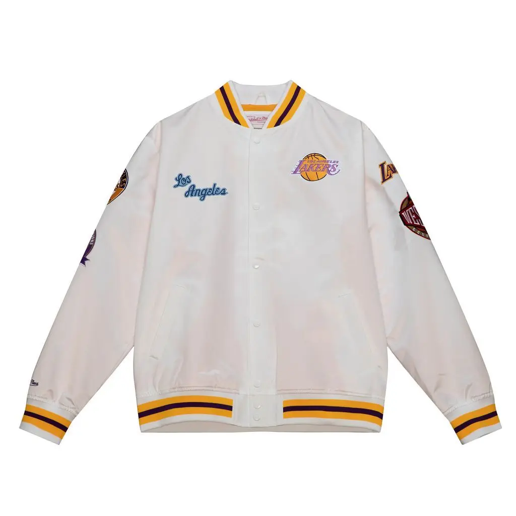 0196294975428 - Jacke aus leichtem Satin Los Angeles Lakers M&N City Collection