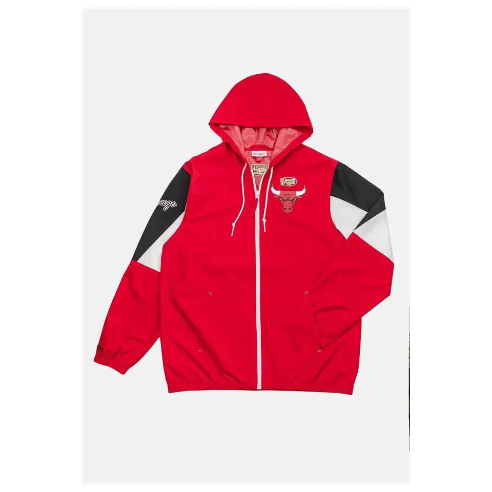 0196294131398 - Windbreaker mit voller Zip Chicago Bulls NBA Throw It Back