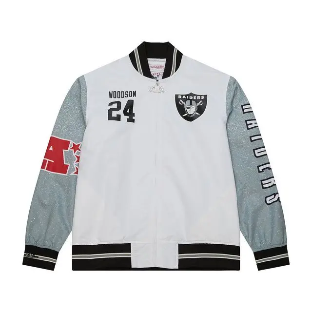 0196945176723 - Trainingsjacke NFL Oakland Raiders Player Burst Warm Up Charles Woodson