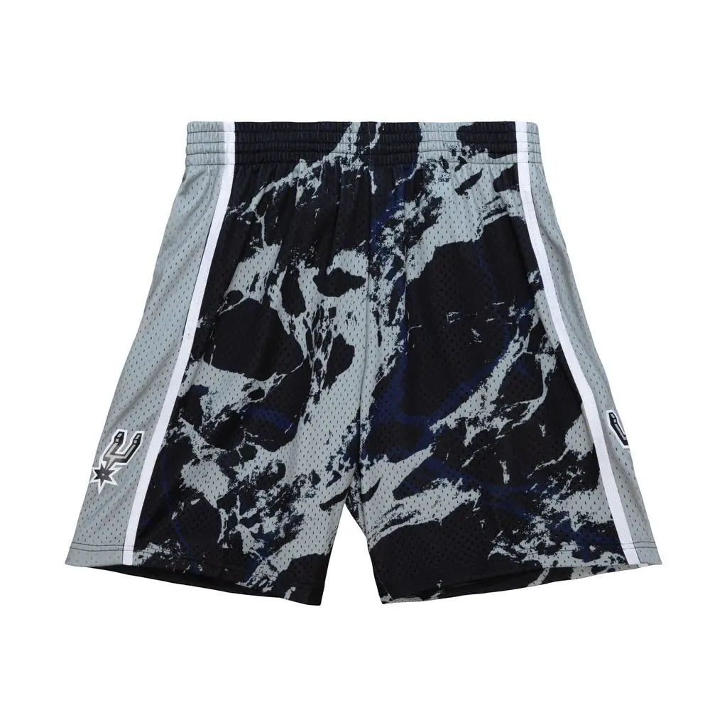 0195563550670 - Shorts NBA San Antonio Team Marble Swingman