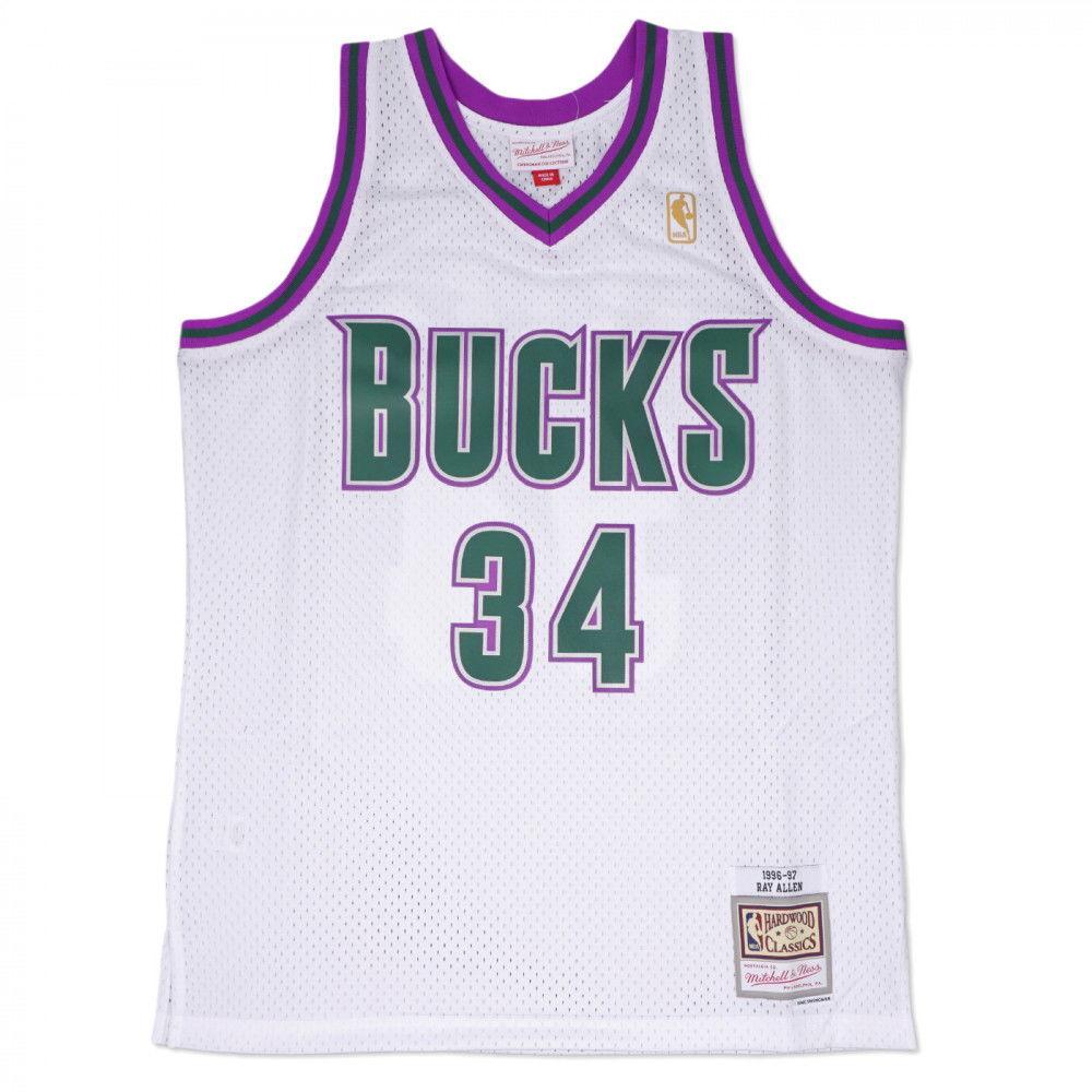 0195563254776 - NBA-Trikot Milwaukee Bucks Ray Allen 1996 97