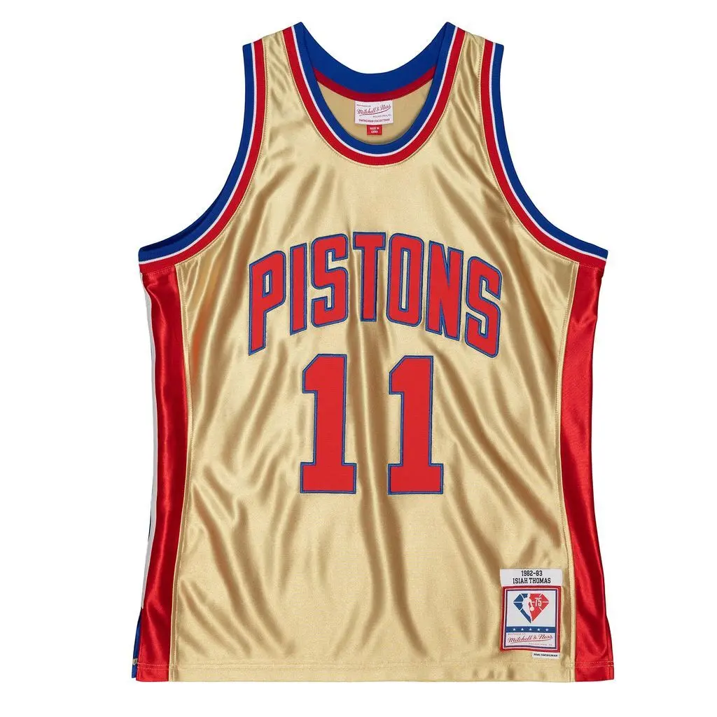0196294018002 - NBA-Trikot Detroit Pistons 75th Gold Swingman 1983 Isiah Thomas