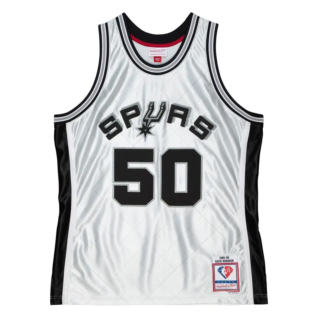 0196294249970 - NBA-Trikot San Antonio Spurs 75th Platinum Swingman 1998 David Robinson