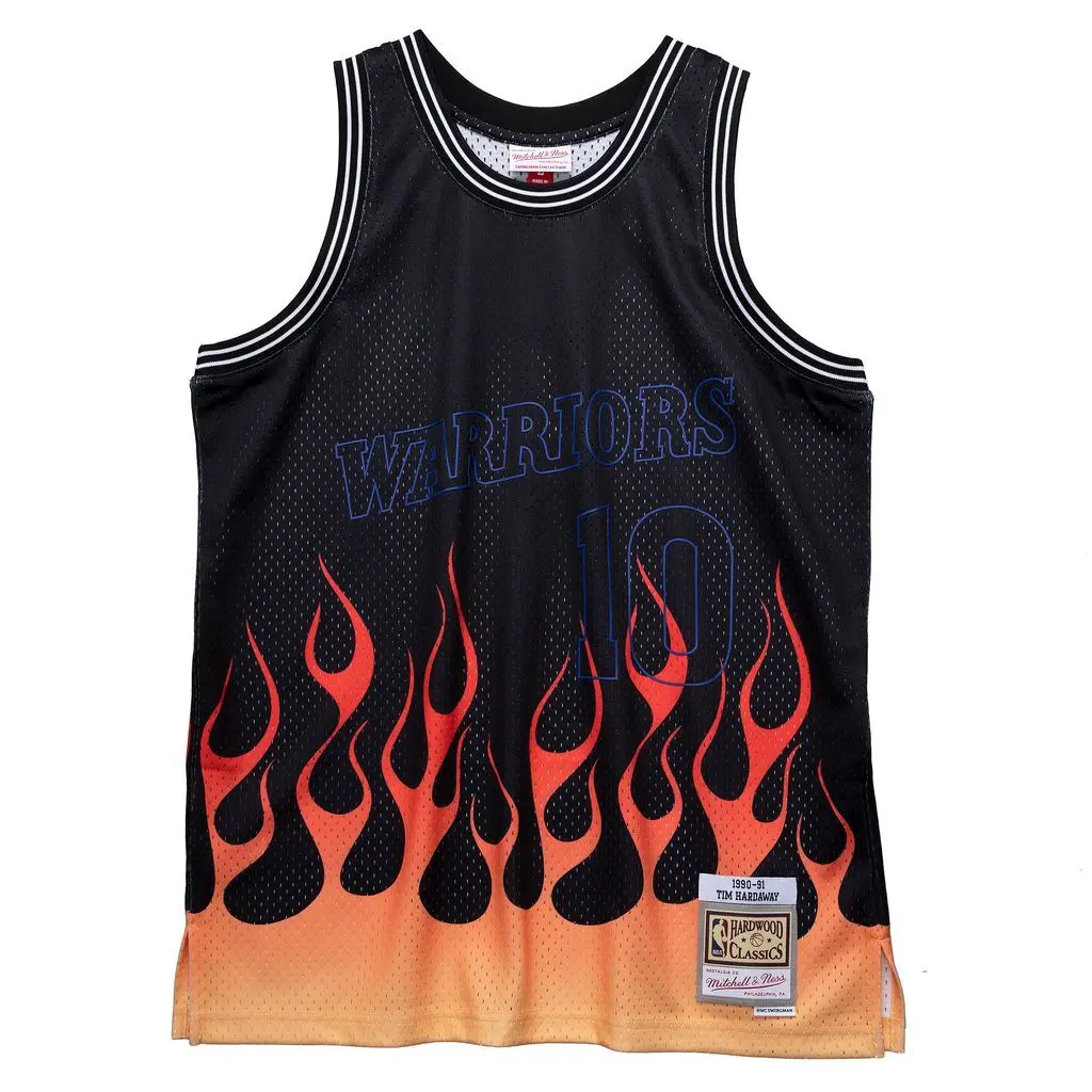 0194582696901 - NBA-Trikot Golden State Warriors Tim Hardaway Flames 1990 91