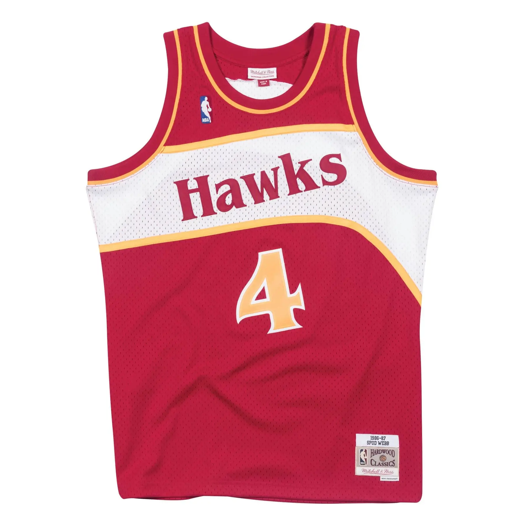 0697589012359 - Maillot NBA Atlanta Hawks Spud Webb 1986 87