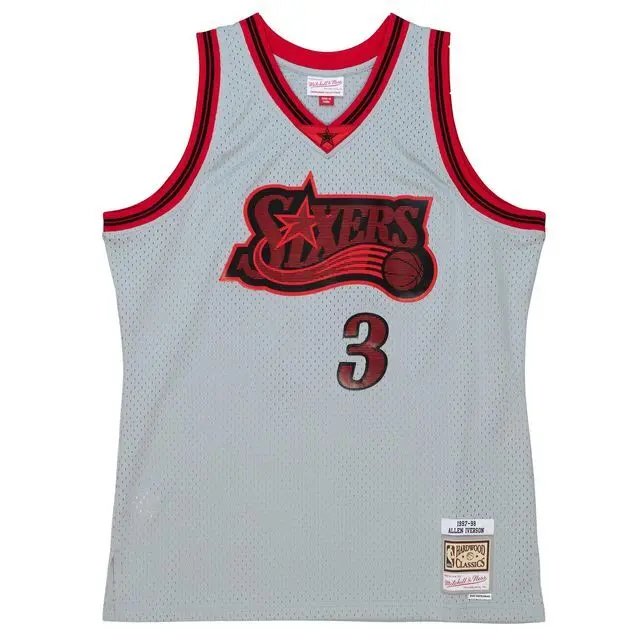 0196294445556 - NBA-Trikot Philadelphia 76ers Allen Iverson Swingman 1997 98