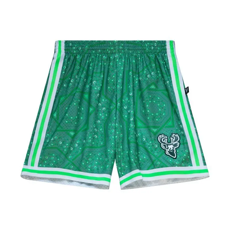 0196294035467 - Shorts Milwaukee Bucks Swingman NBA M&N X Uninterrupted 1971 72