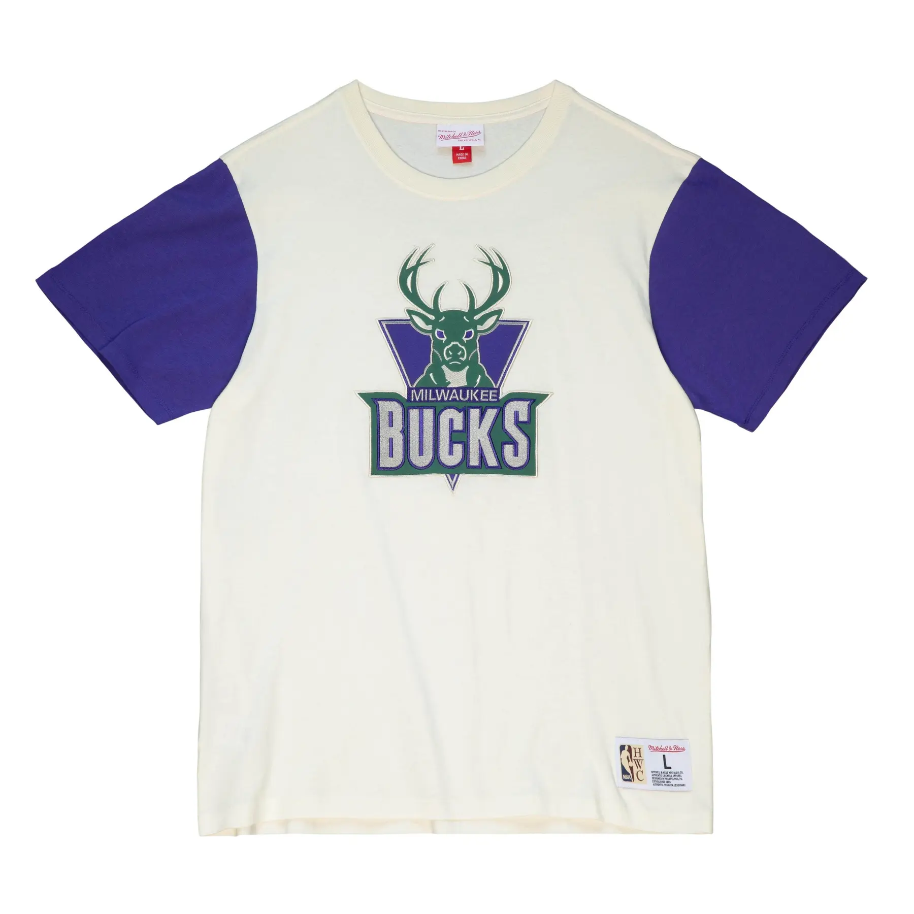 0195563726372 - T-Shirt Milwaukee Bucks NBA Color Blocked