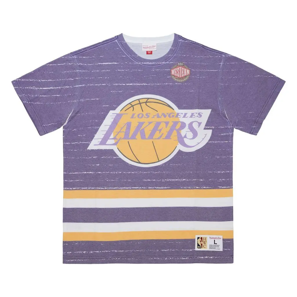 0196945035310 - T-Shirt Los Angeles Lakers NBA Jumbotron 30 Sublimated